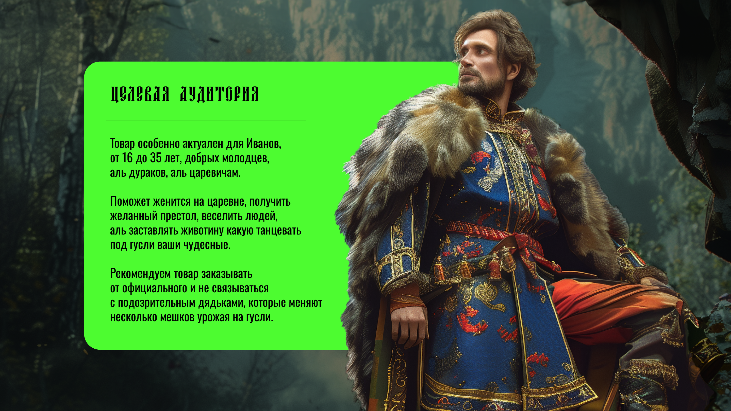 Лукоморье | Гусли-самогуды, карточка товара — Изображение №7 — Графика, Маркетинг на Dprofile