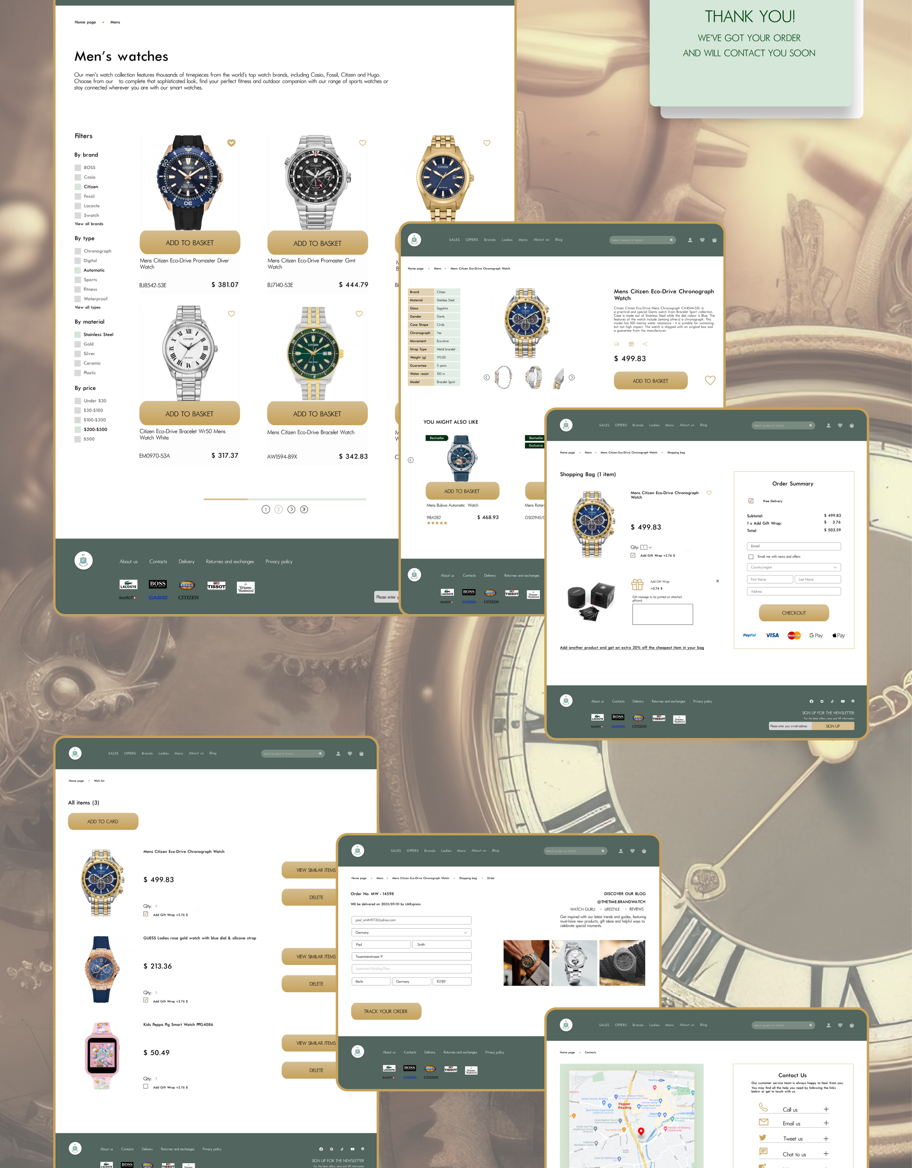 TIME/watch store concept — Изображение №8 — Интерфейсы, Брендинг на Dprofile