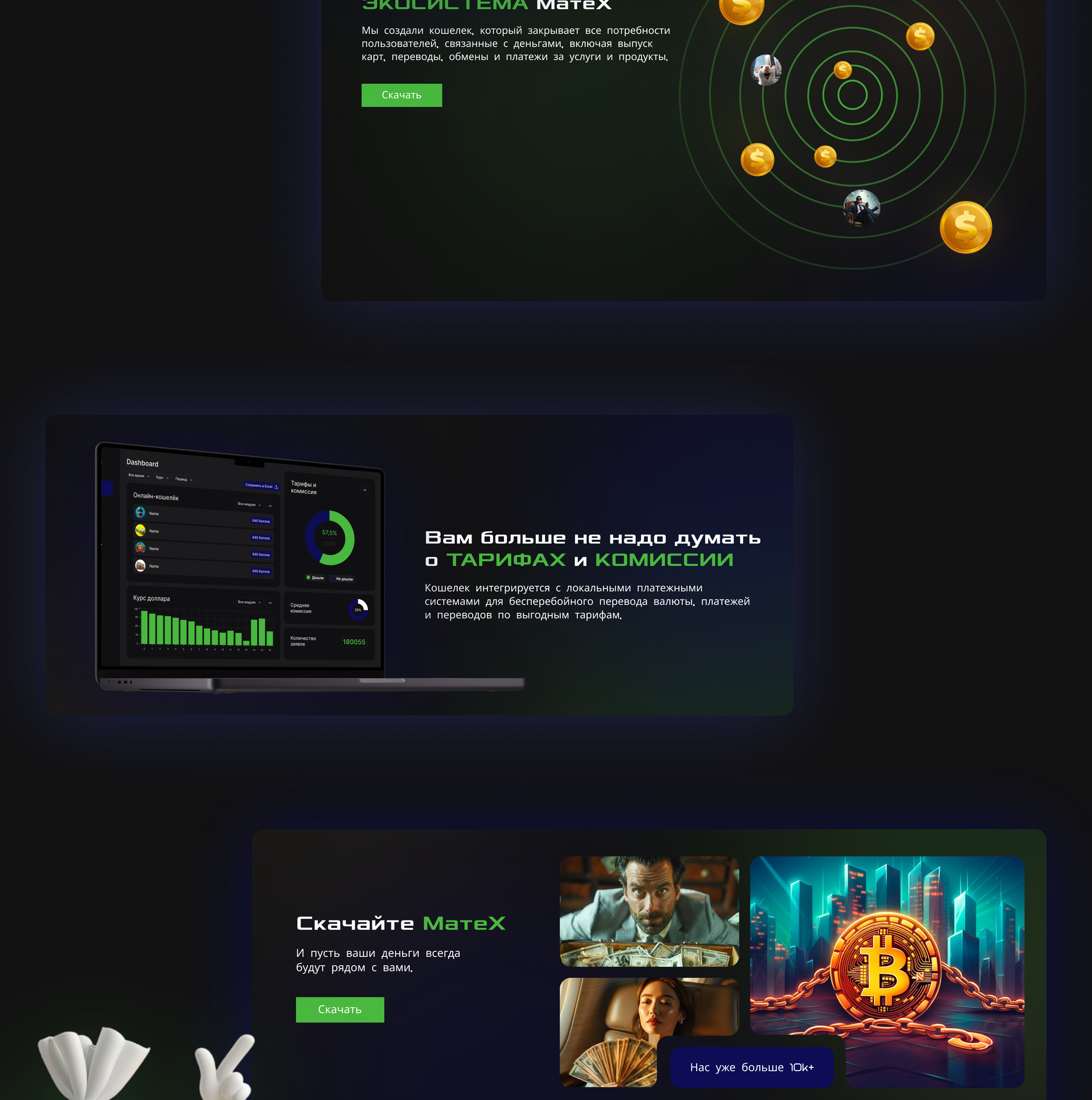 Веб-сайт / Онлайн-кошелек / Финансы / Web-design — Изображение №3 — Интерфейсы на Dprofile