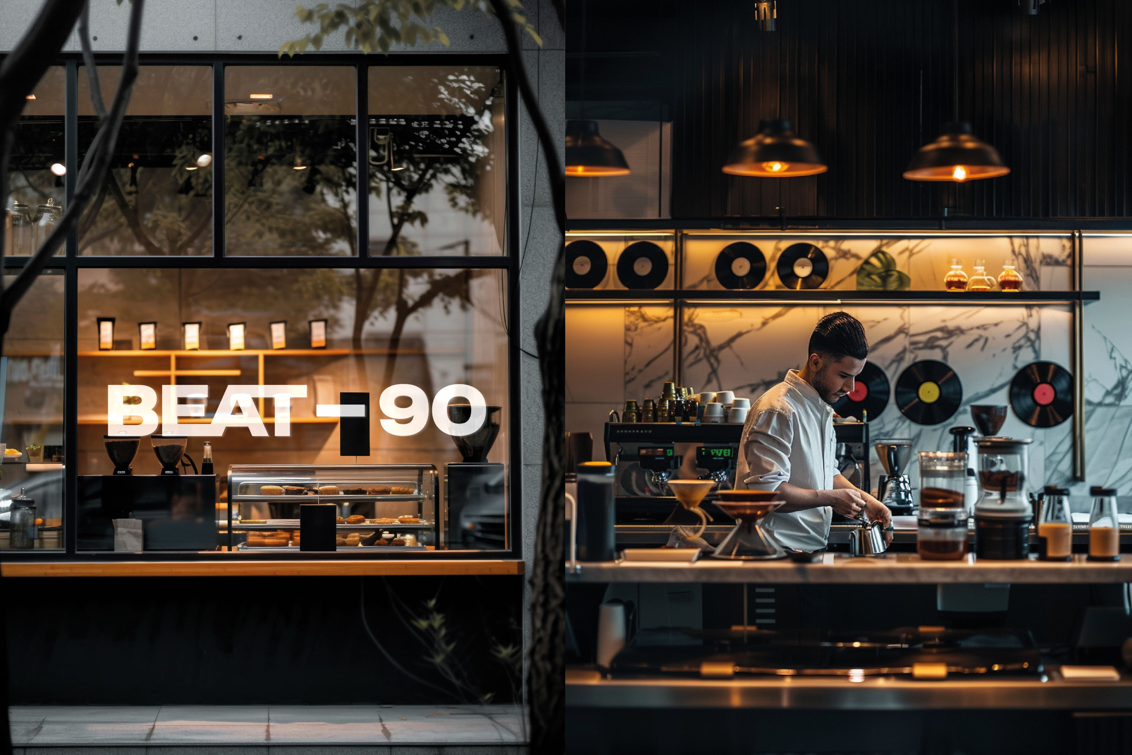 BEAT - 90 / айдентика для кофейни / логотип / полиграфия — Изображение №5 — Брендинг, Графика на Dprofile