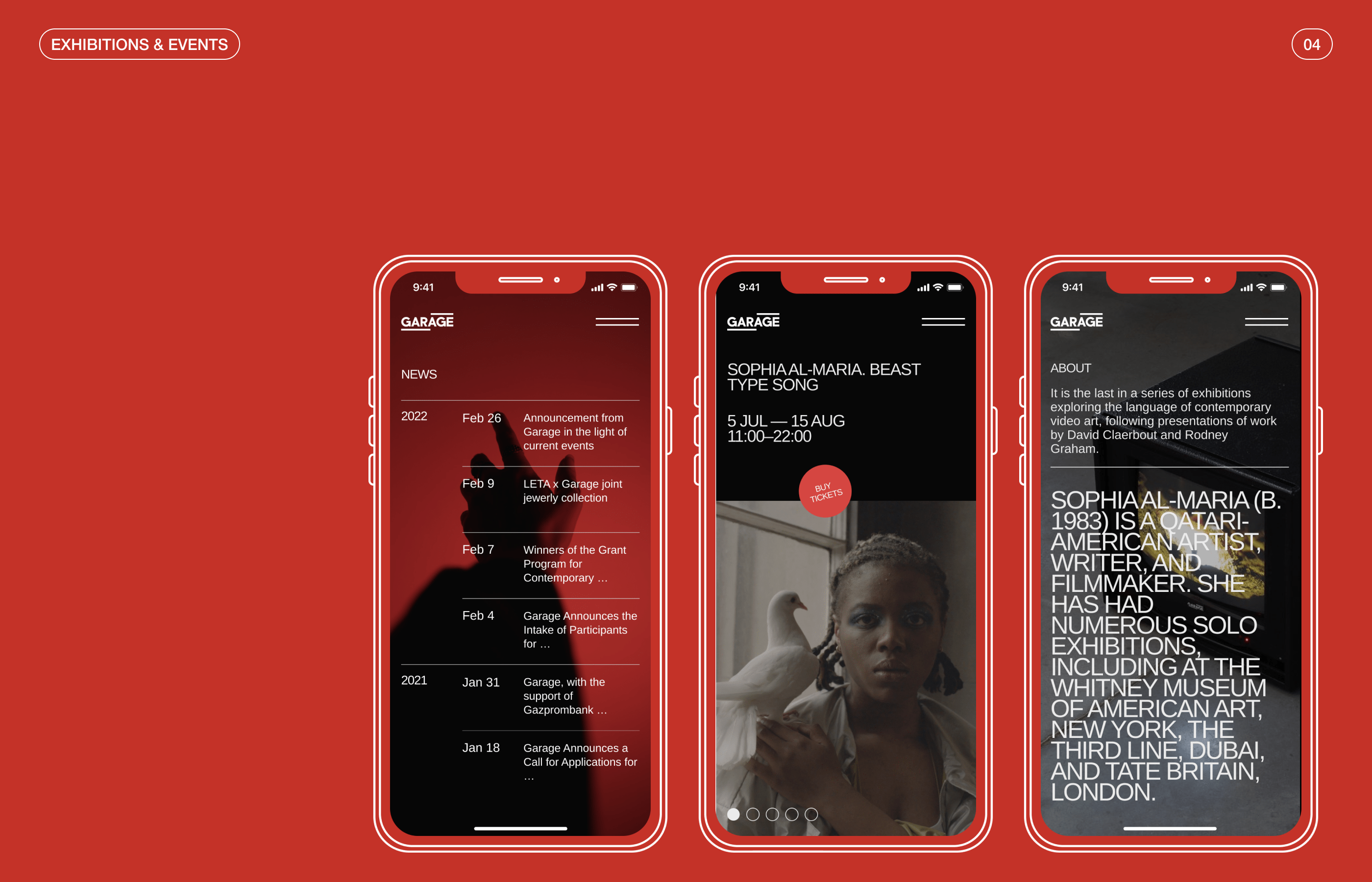 Garage Museum — iOS Concept App — Изображение №6 — Интерфейсы, Брендинг на Dprofile