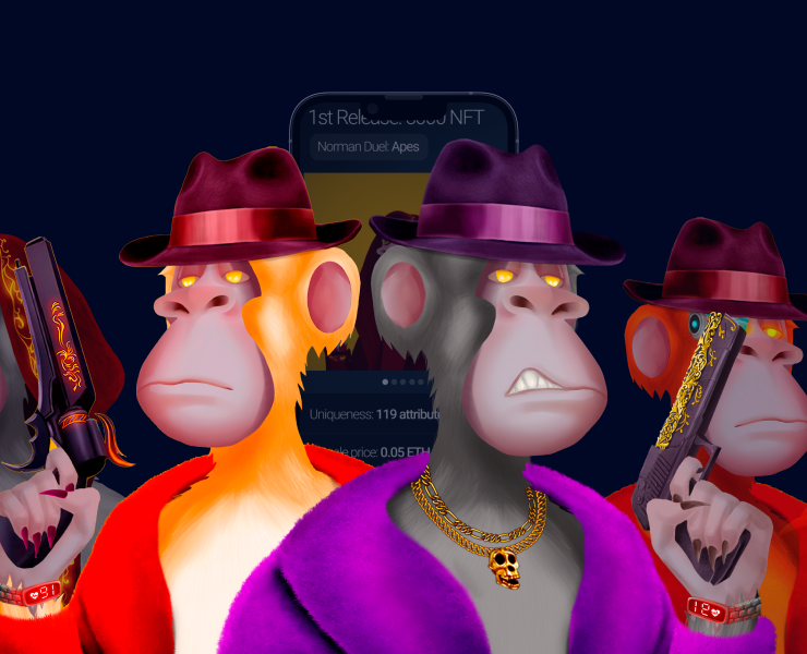 Norman's Duel NFT DROP — Интерфейсы, Иллюстрация на Dprofile