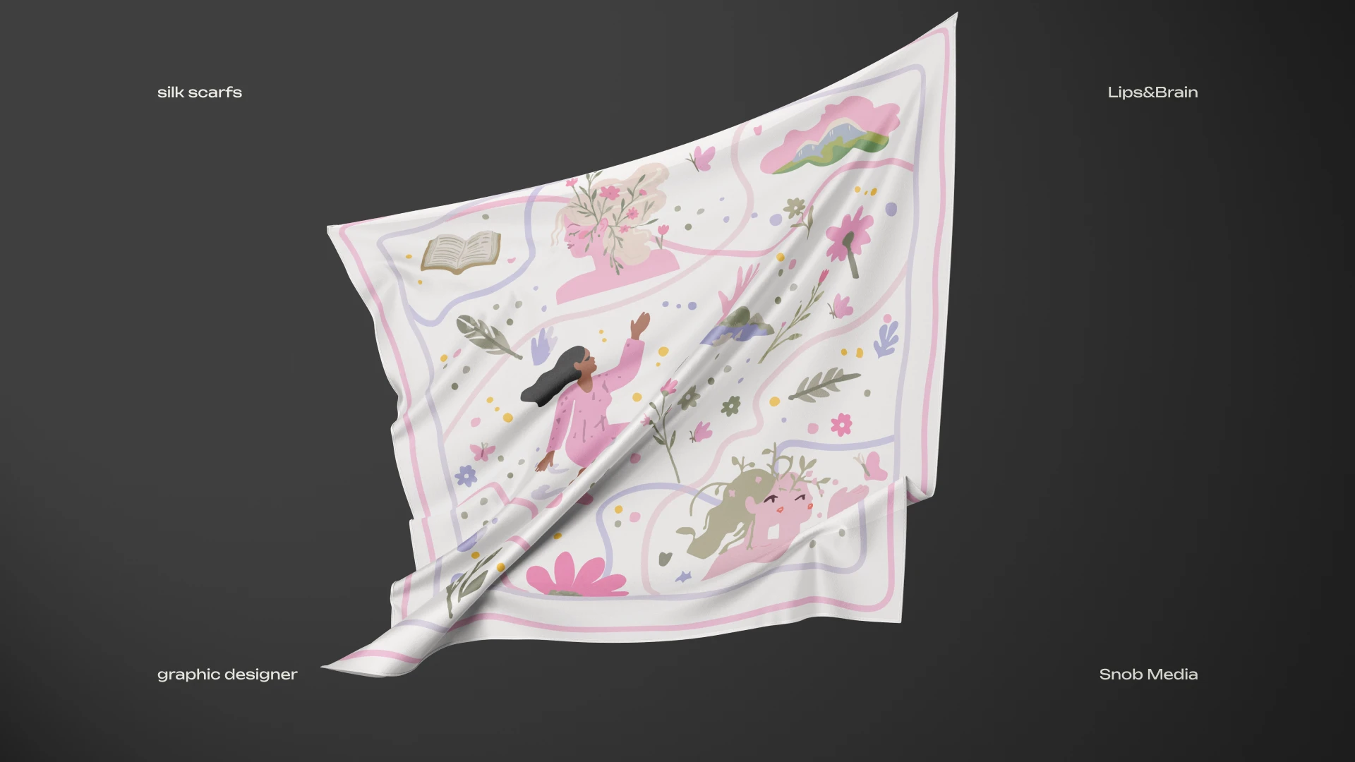 illustrations for silk scarves — Изображение №3 — Иллюстрация на Dprofile