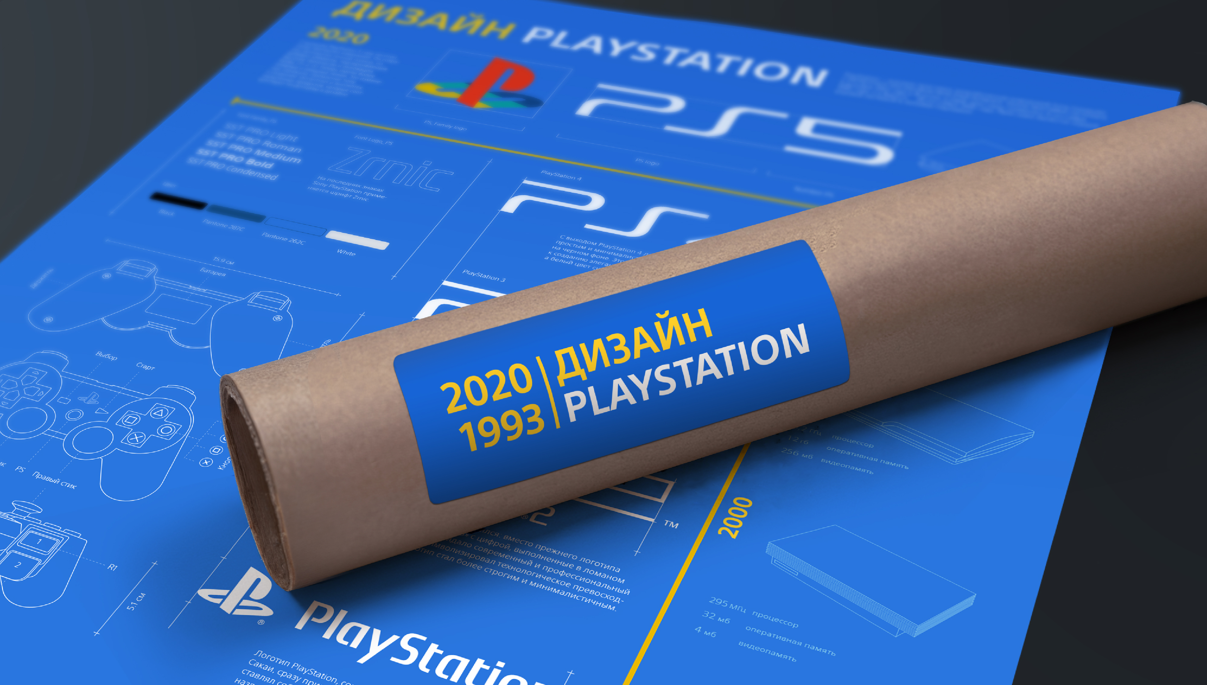 Дизайн плаката с инфографикой. PlayStation — Изображение №4 — Графика на Dprofile