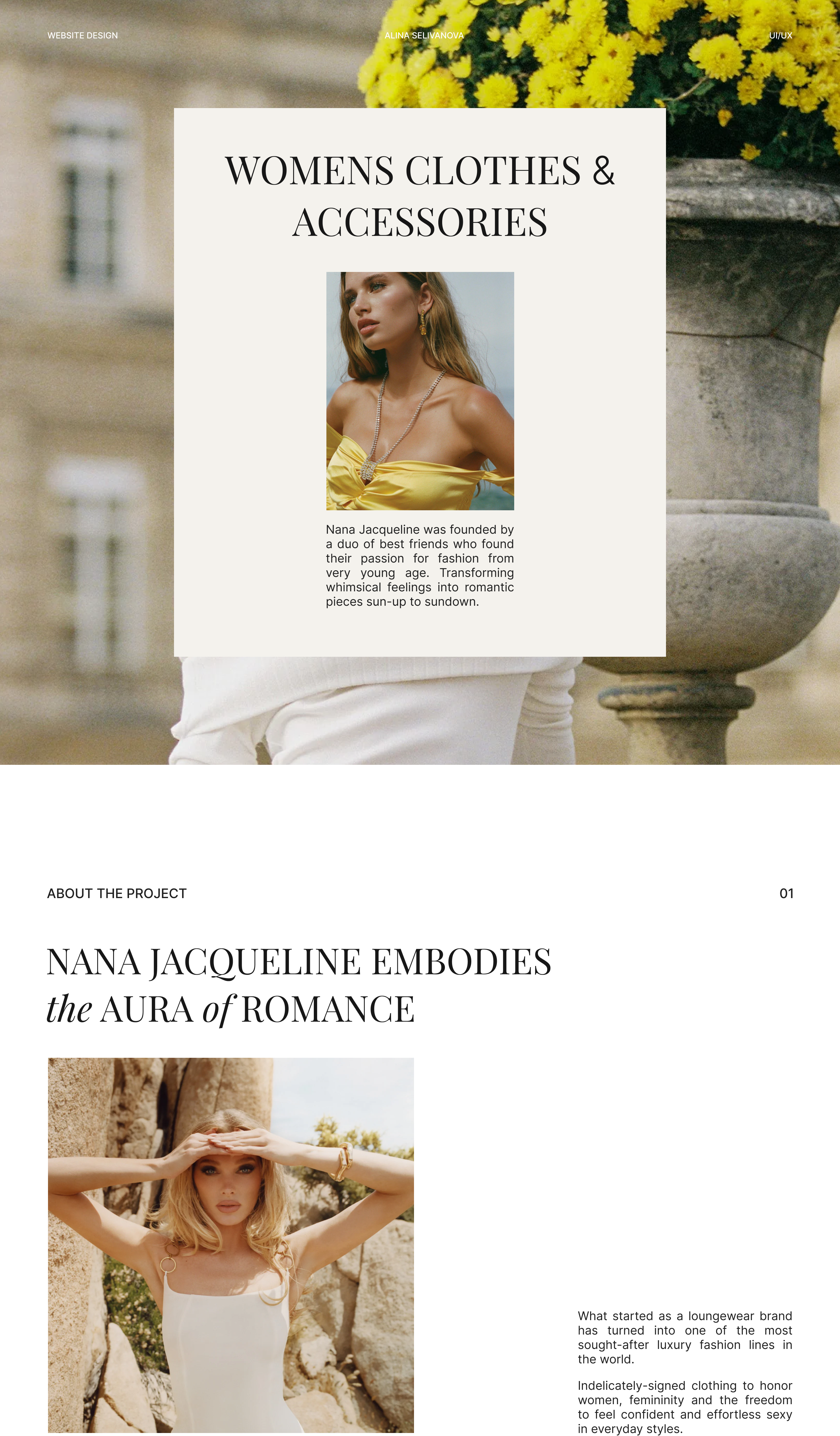 Дизайн сайта для бренда одежды Nana Jacqueline — Изображение №1 — Интерфейсы на Dprofile