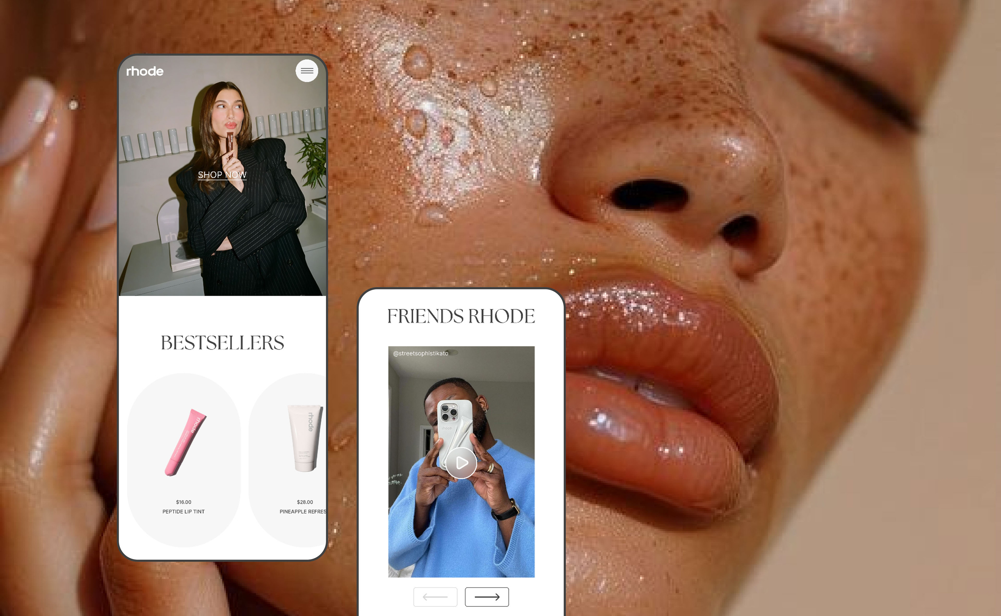Online cosmetics store | Rhode | UI/UX design — Изображение №7 — Интерфейсы, Брендинг на Dprofile