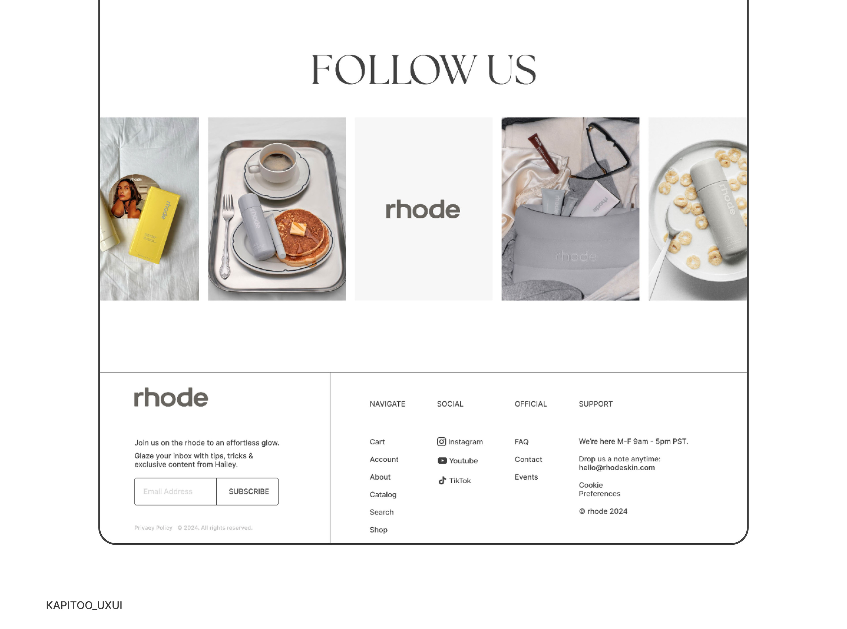Online cosmetics store | Rhode | UI/UX design — Изображение №6 — Интерфейсы, Брендинг на Dprofile