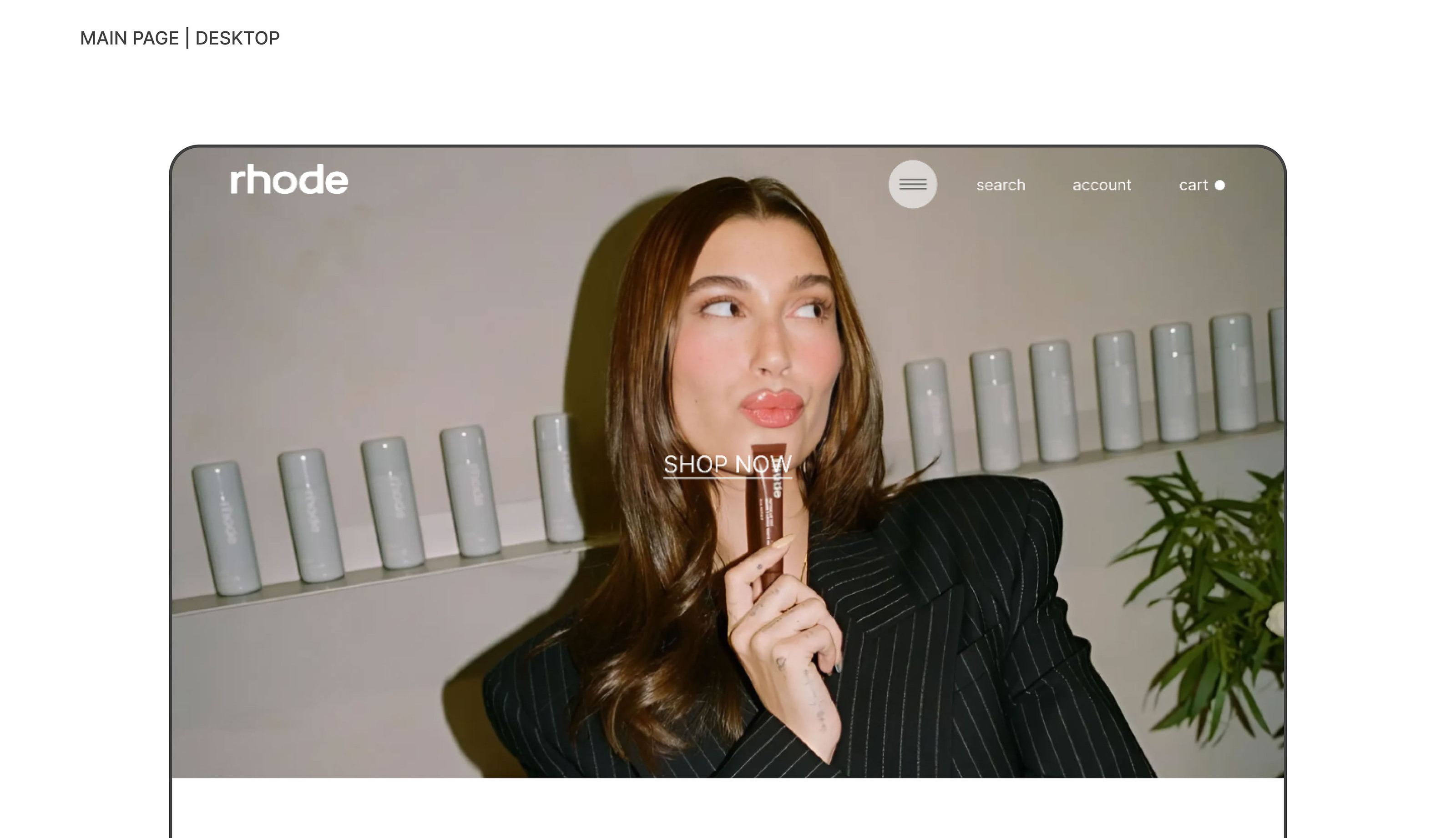 Online cosmetics store | Rhode | UI/UX design — Изображение №2 — Интерфейсы, Брендинг на Dprofile