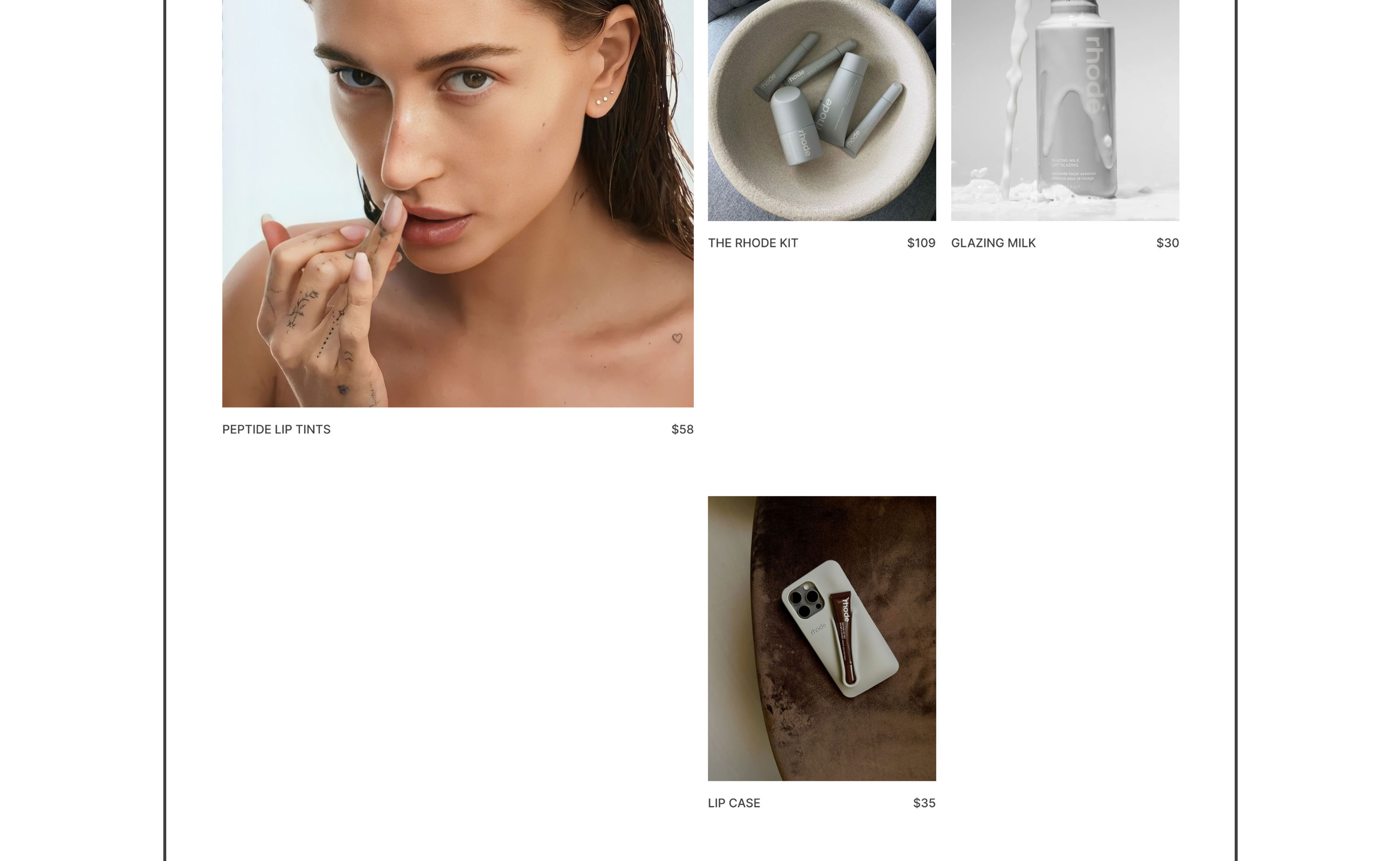 Online cosmetics store | Rhode | UI/UX design — Изображение №13 — Интерфейсы, Брендинг на Dprofile