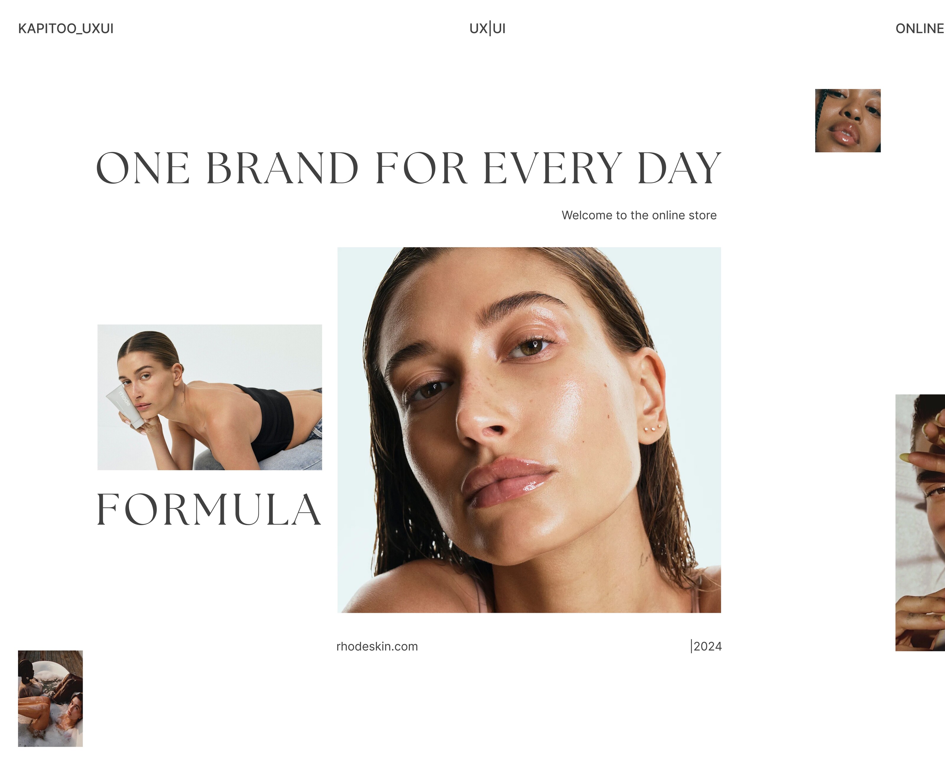 Online cosmetics store | Rhode | UI/UX design — Интерфейсы, Брендинг на Dprofile