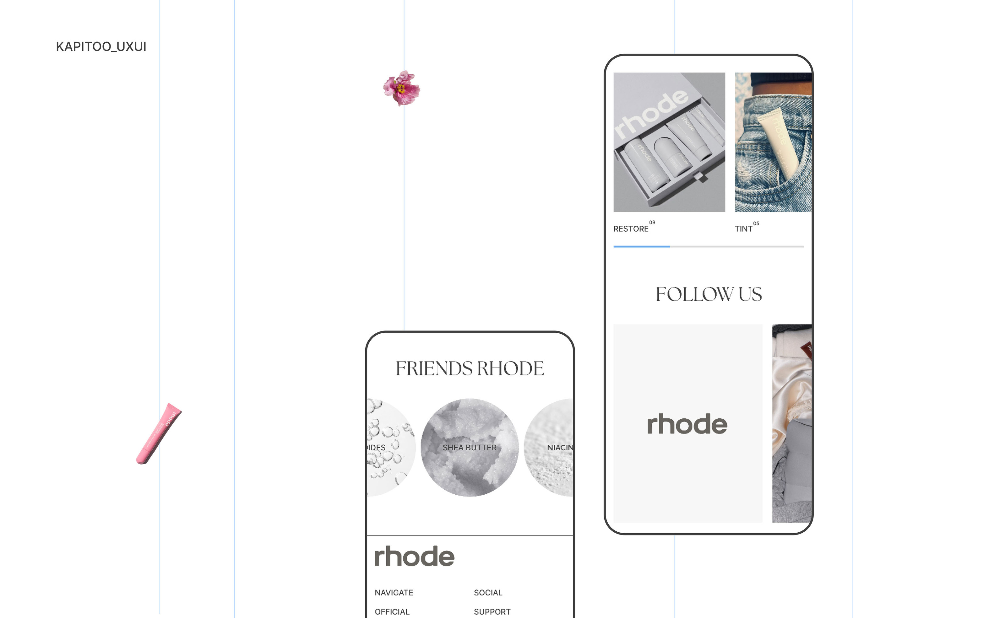 Online cosmetics store | Rhode | UI/UX design — Изображение №11 — Интерфейсы, Брендинг на Dprofile