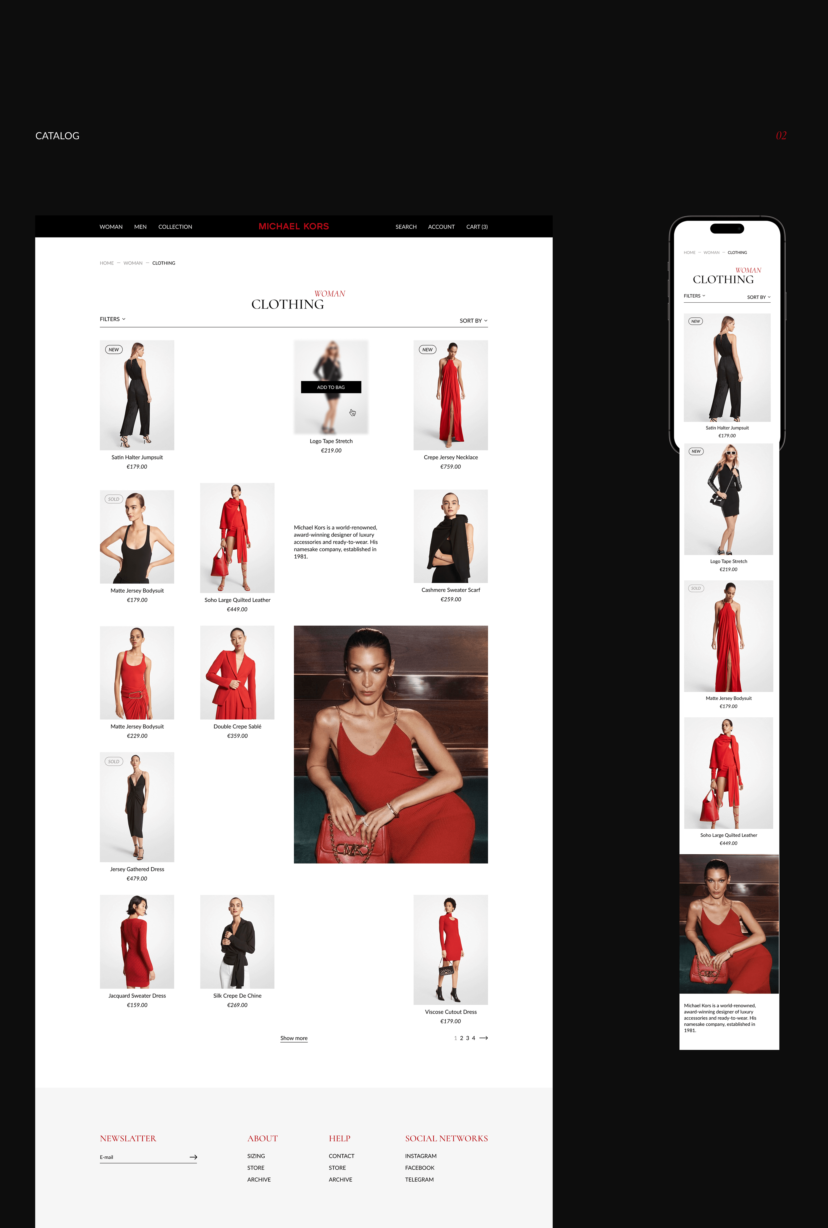 Michael Kors | E-commerce redesign — Изображение №5 — Интерфейсы на Dprofile