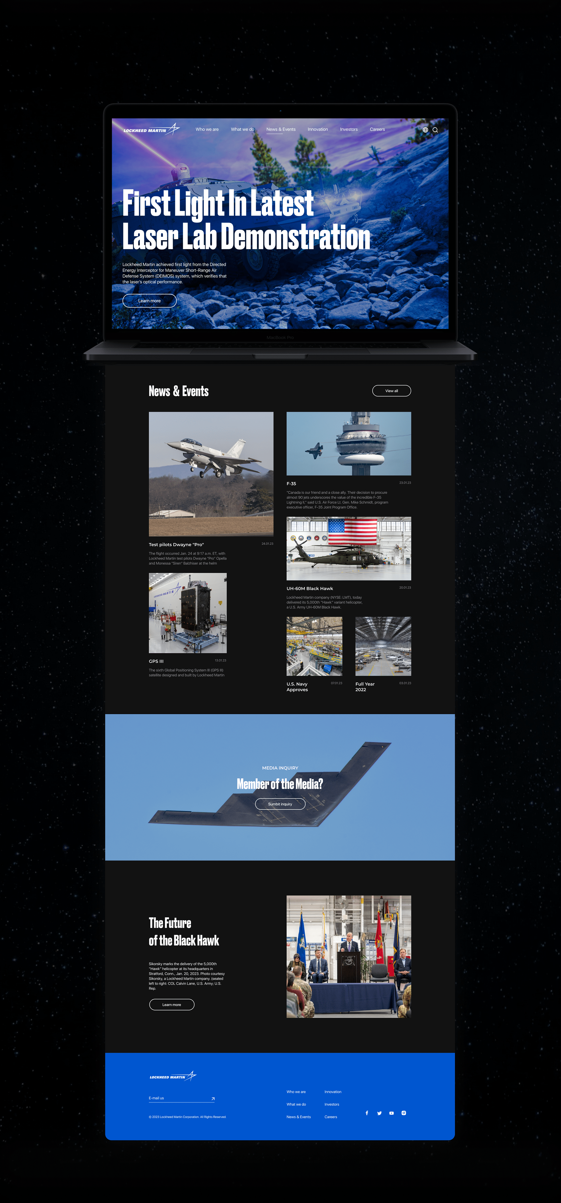 Corporate website concept Lockheed Martin — Изображение №7 — Интерфейсы, Брендинг на Dprofile