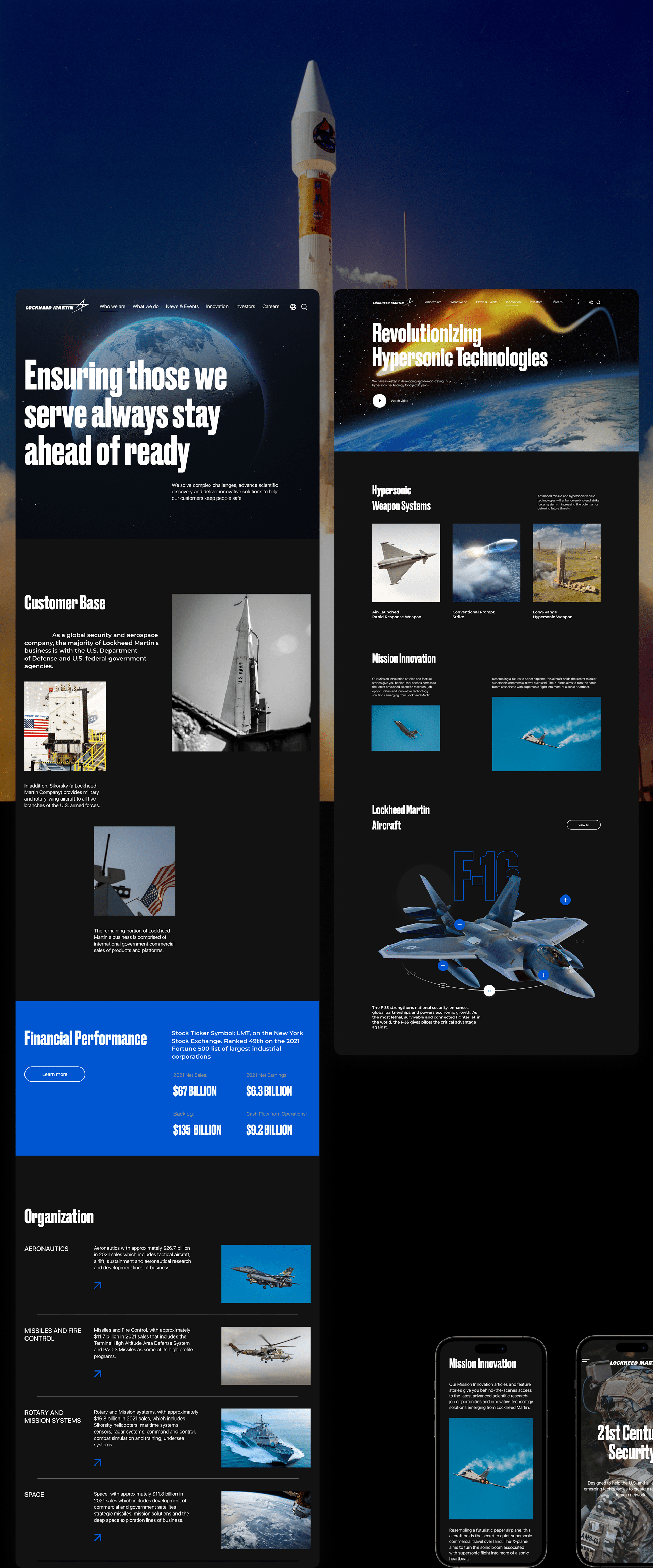 Corporate website concept Lockheed Martin — Изображение №8 — Интерфейсы, Брендинг на Dprofile