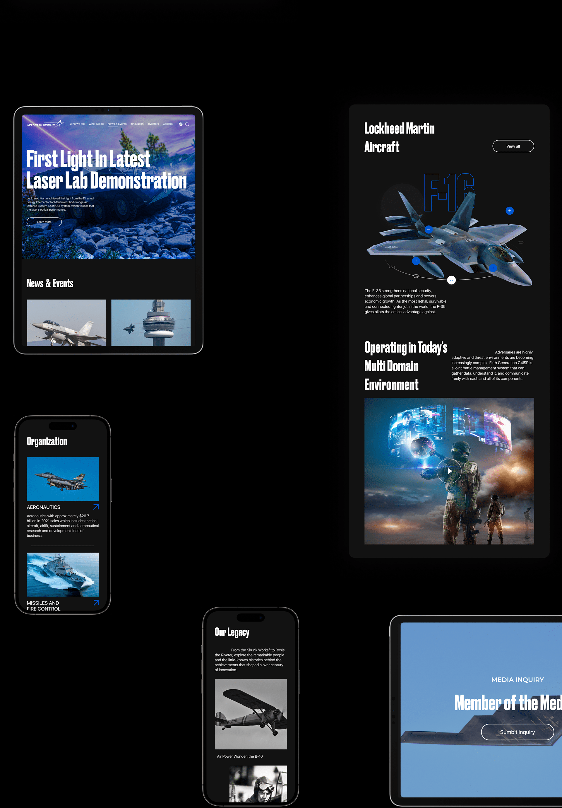 Corporate website concept Lockheed Martin — Изображение №10 — Интерфейсы, Брендинг на Dprofile