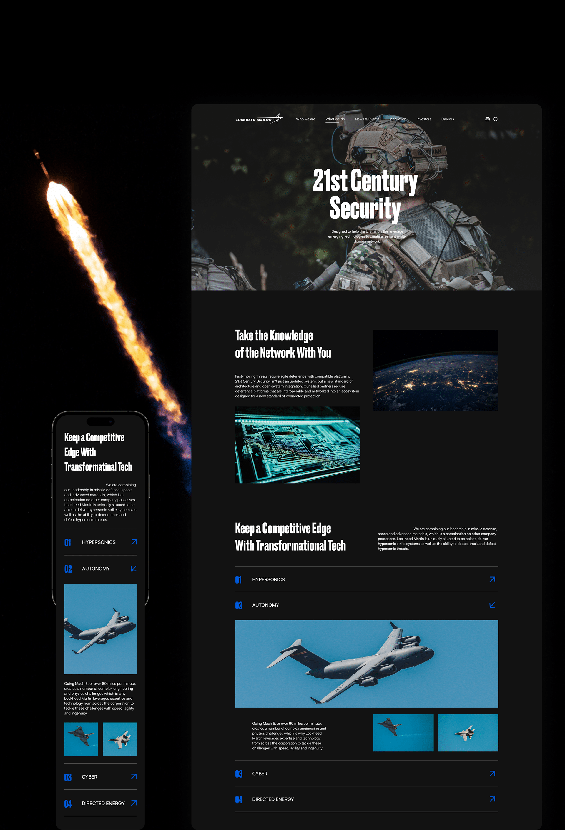 Corporate website concept Lockheed Martin — Изображение №4 — Интерфейсы, Брендинг на Dprofile
