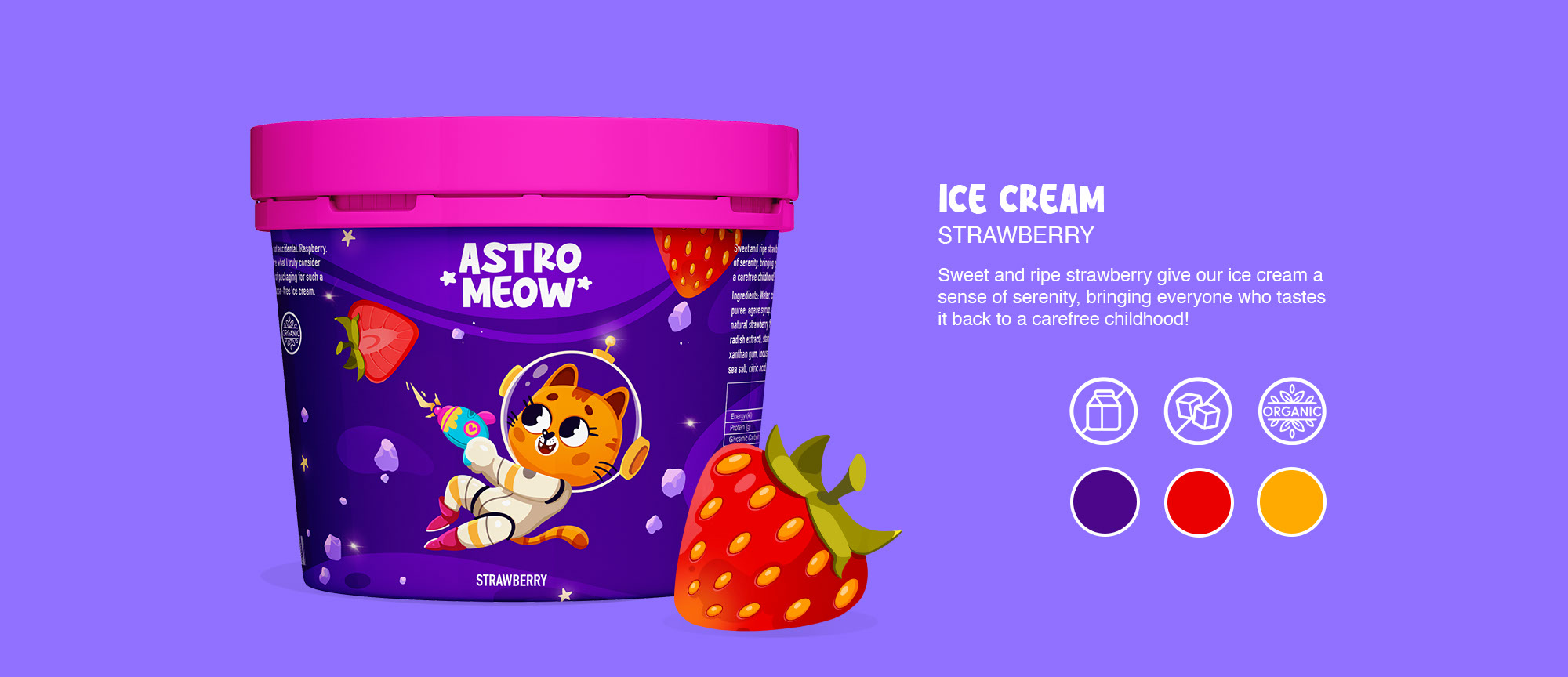 ASTRO MEOW. Ice Cream. Packaging. — Изображение №7 — Брендинг, Иллюстрация на Dprofile