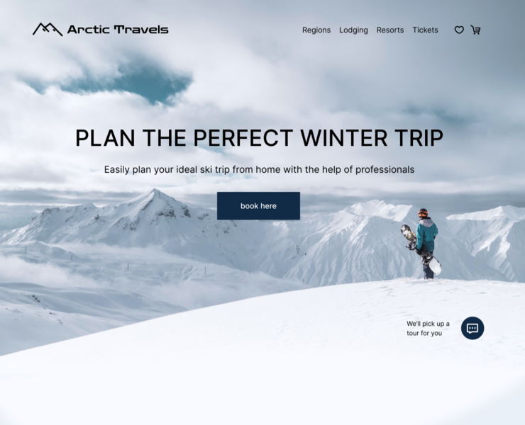 А traveling agency - Arctic Travels — Интерфейсы на Dprofile