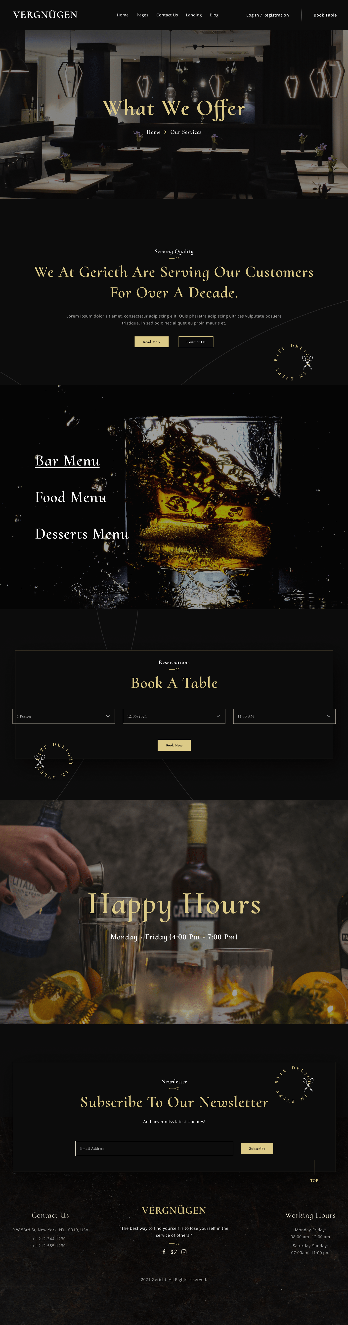 Restaurant Vergnügen — Изображение №6 — Интерфейсы на Dprofile