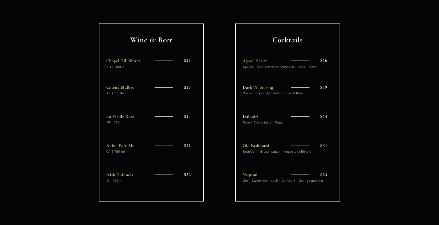 Restaurant Vergnügen — Изображение №4 — Интерфейсы на Dprofile