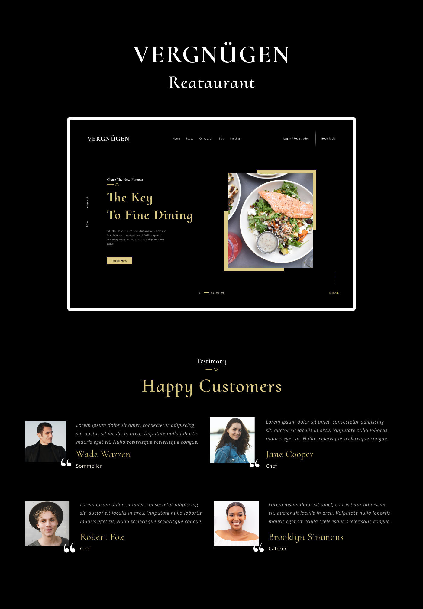 Restaurant Vergnügen — Изображение №1 — Интерфейсы на Dprofile