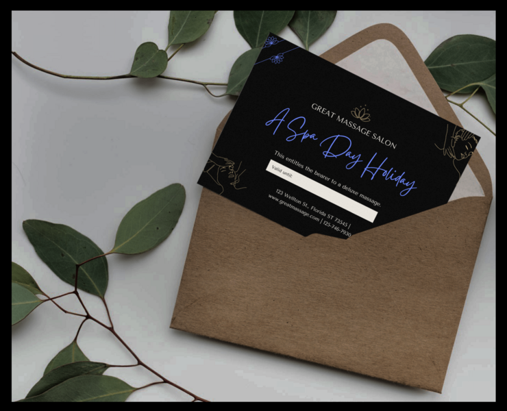 Certificate - Great massage salon — Брендинг, Графика на Dprofile