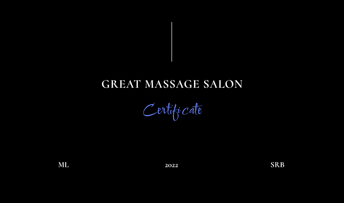 Certificate - Great massage salon — Изображение №3 — Брендинг, Графика на Dprofile