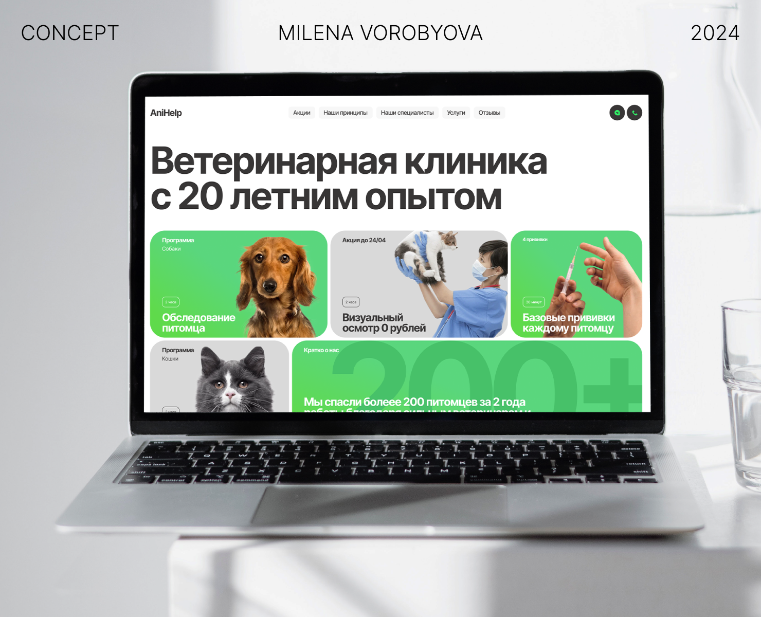 Ветеринарная клиника — Интерфейсы на Dprofile