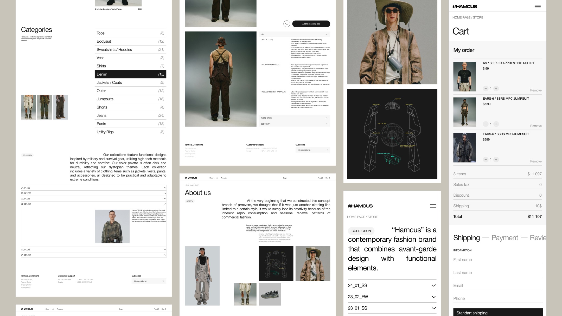 ONLINE STORE HAMCUS | WEB-DESIGN — Изображение №10 — Интерфейсы на Dprofile