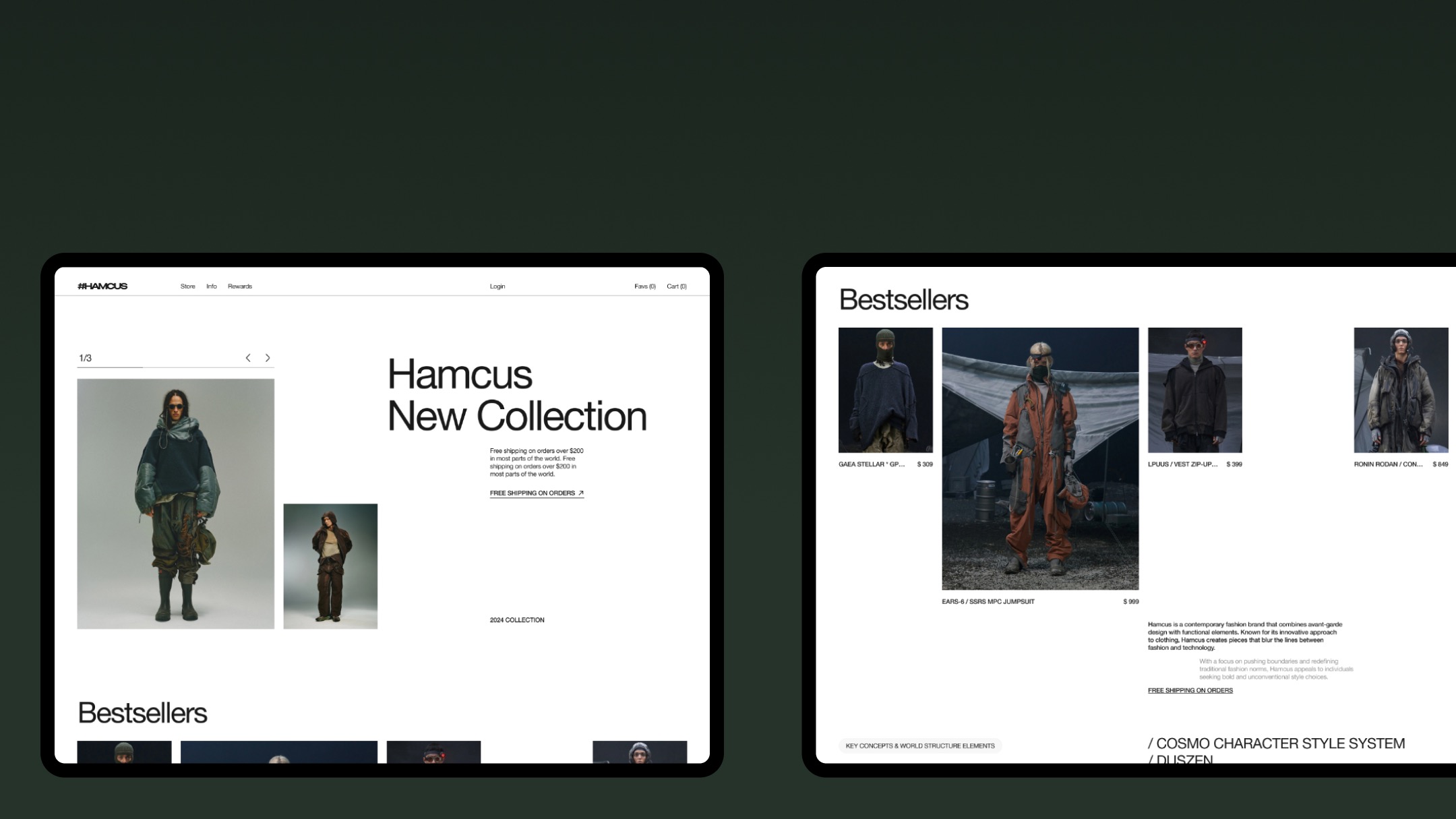ONLINE STORE HAMCUS | WEB-DESIGN — Изображение №4 — Интерфейсы на Dprofile