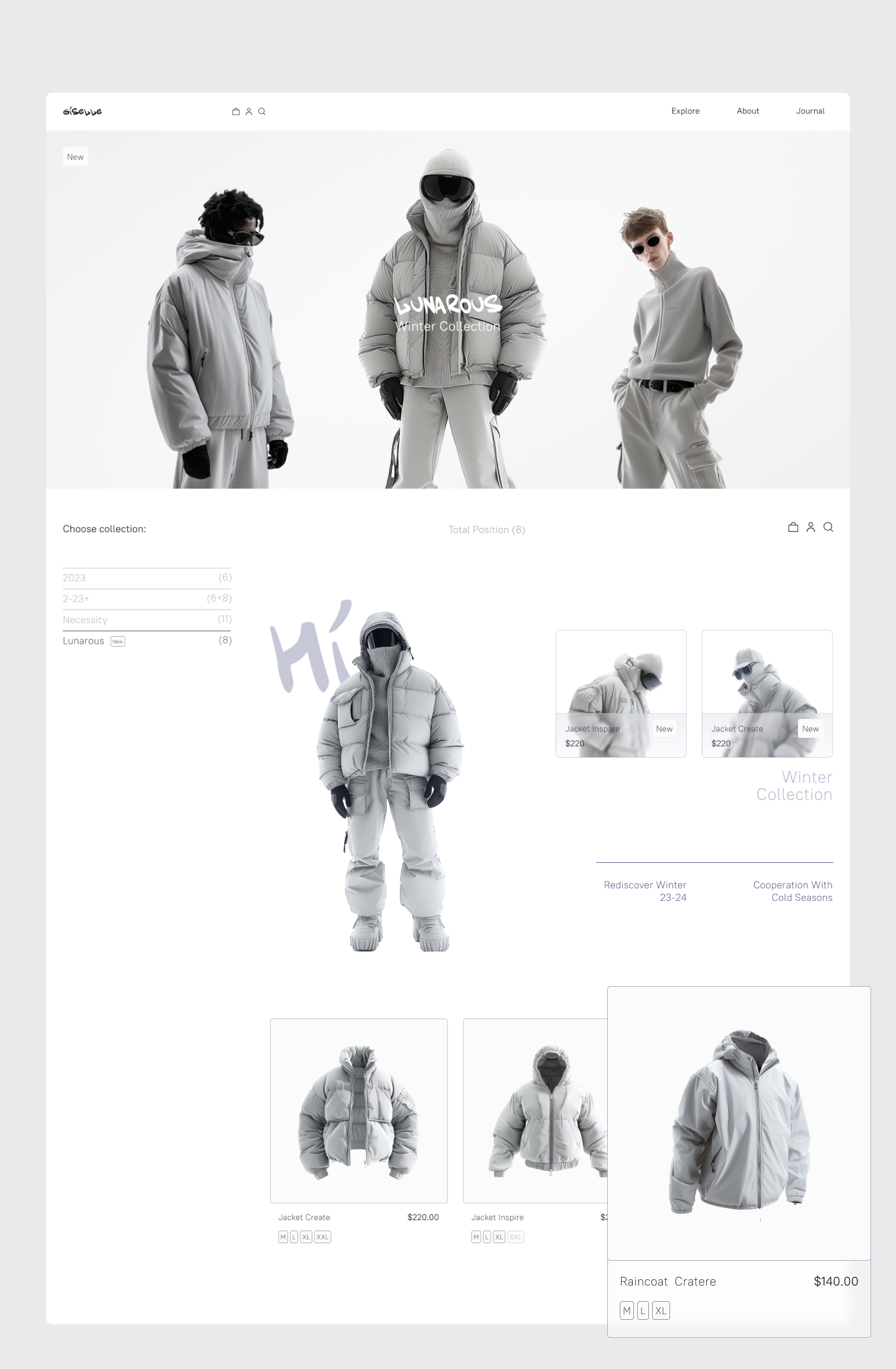 Giselle – Clothing Engineering — Изображение №7 — Интерфейсы, Брендинг на Dprofile