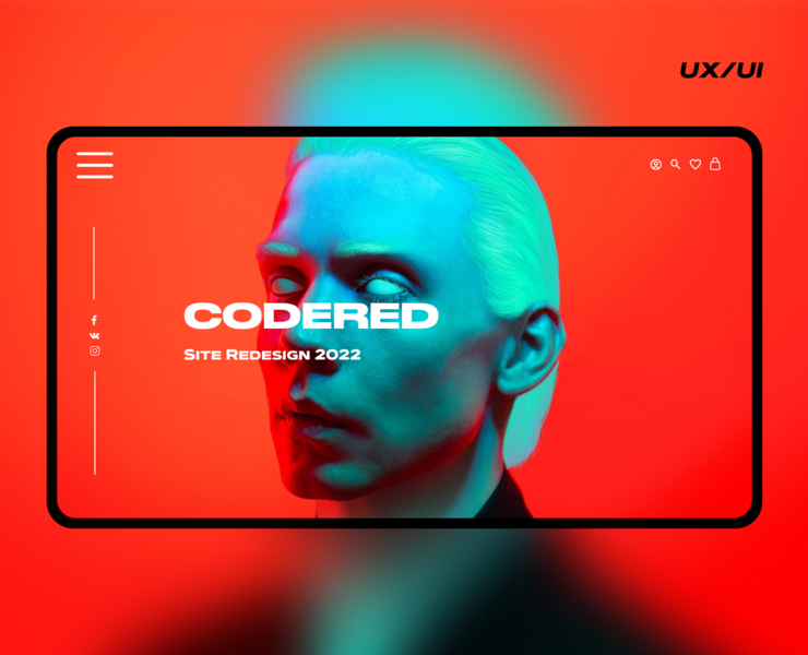 CODERED website redesign — Интерфейсы на Dprofile
