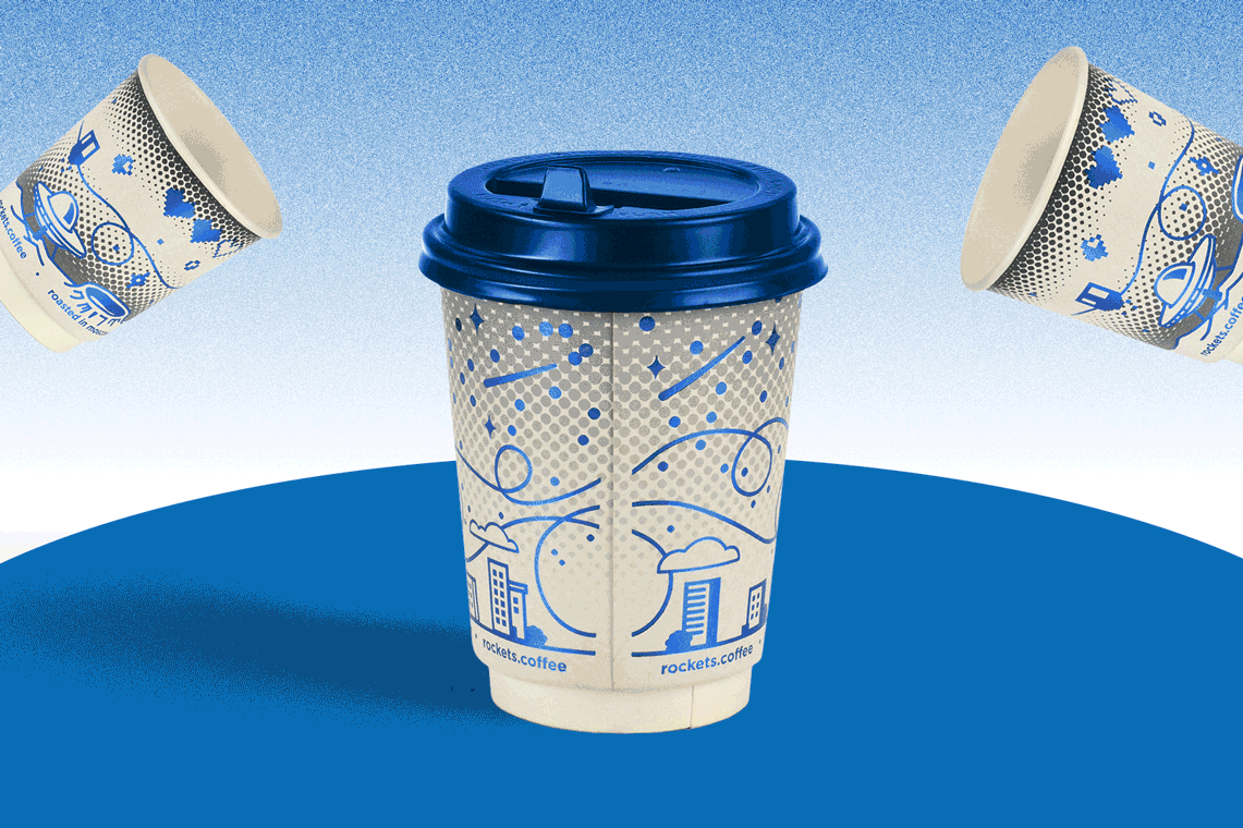 Стаканы для Rockets coffee — Изображение №2 — Брендинг, Графика на Dprofile