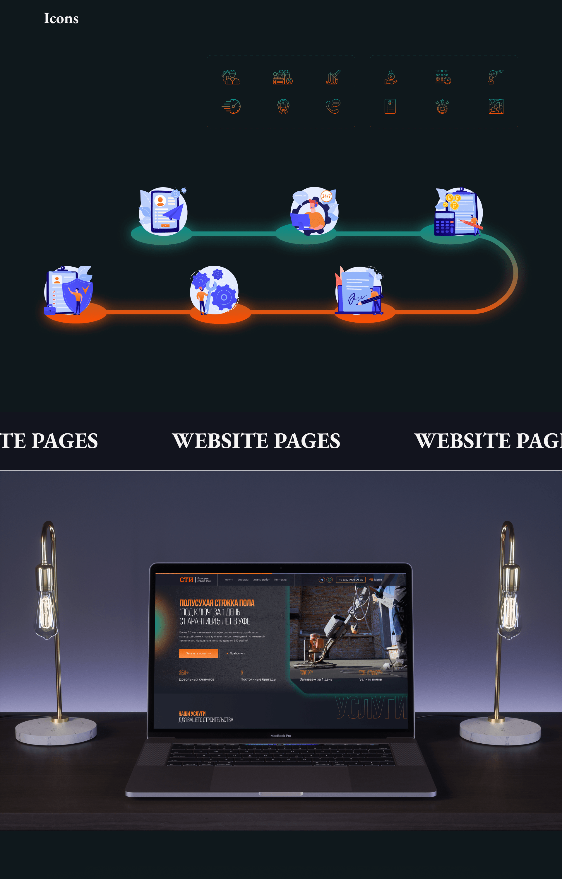 Landing page for construction company — Изображение №6 — Интерфейсы, Брендинг на Dprofile