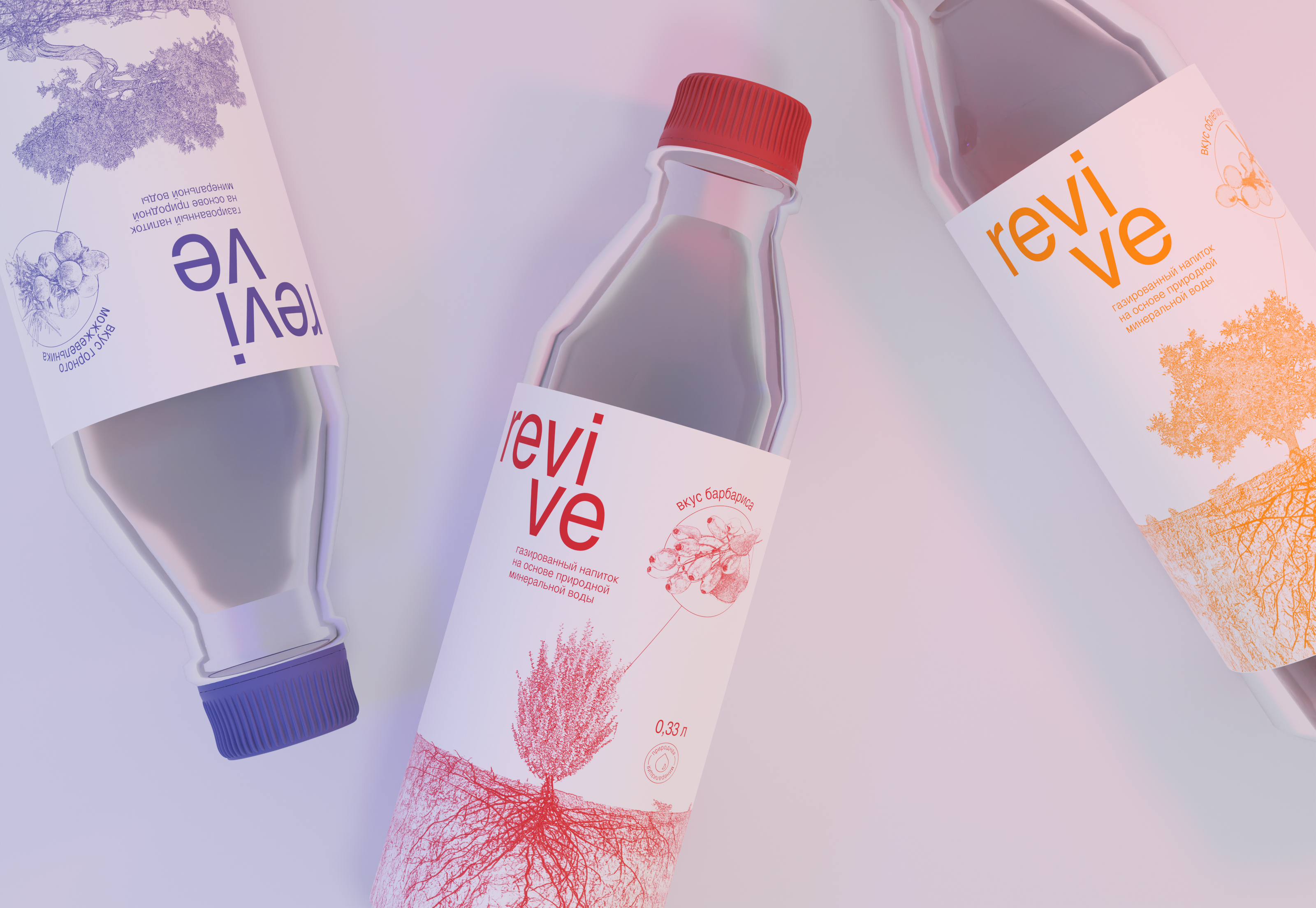 Напиток на основе природной минеральной воды Revive — Изображение №7 — Брендинг, 3D на Dprofile