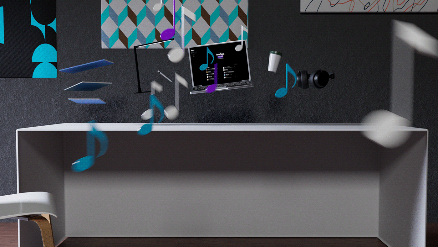 3D motion video for the Zvuk music app — Изображение №4 — 3D, Анимация на Dprofile