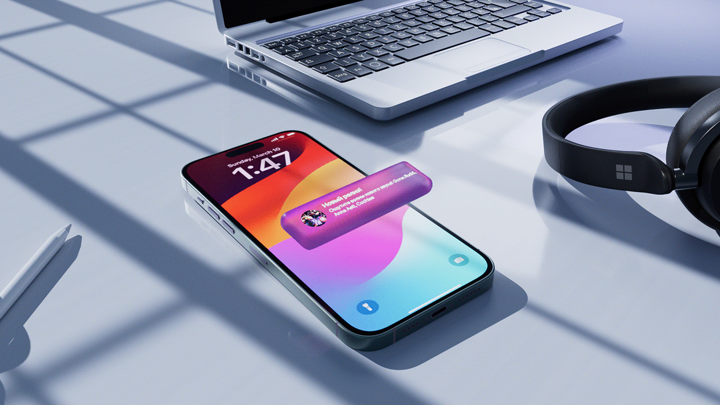 3D motion video for the Zvuk music app — Изображение №1 — 3D, Анимация на Dprofile