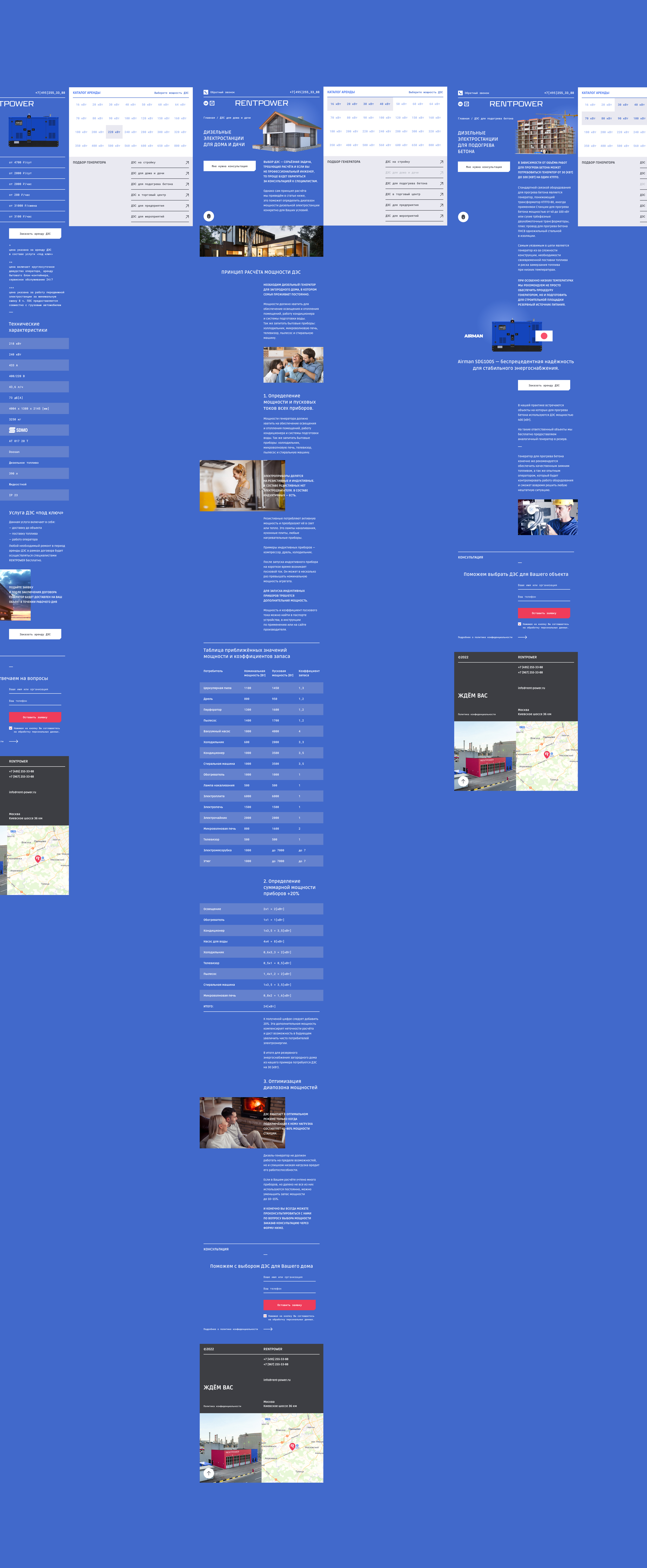 RENTPOWER. Сайт по аренде дизельных генераторов. — Изображение №15 — Интерфейсы, Брендинг на Dprofile