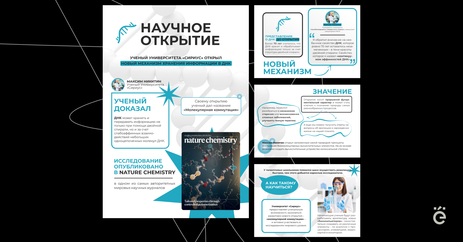 Информационные плакаты для Университета Сириус — Изображение №2 — Графика на Dprofile