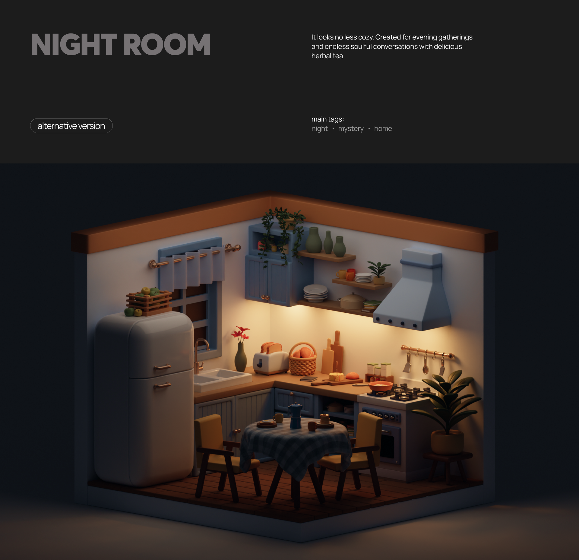 Сozy 3D kitchen — Изображение №4 — 3D на Dprofile