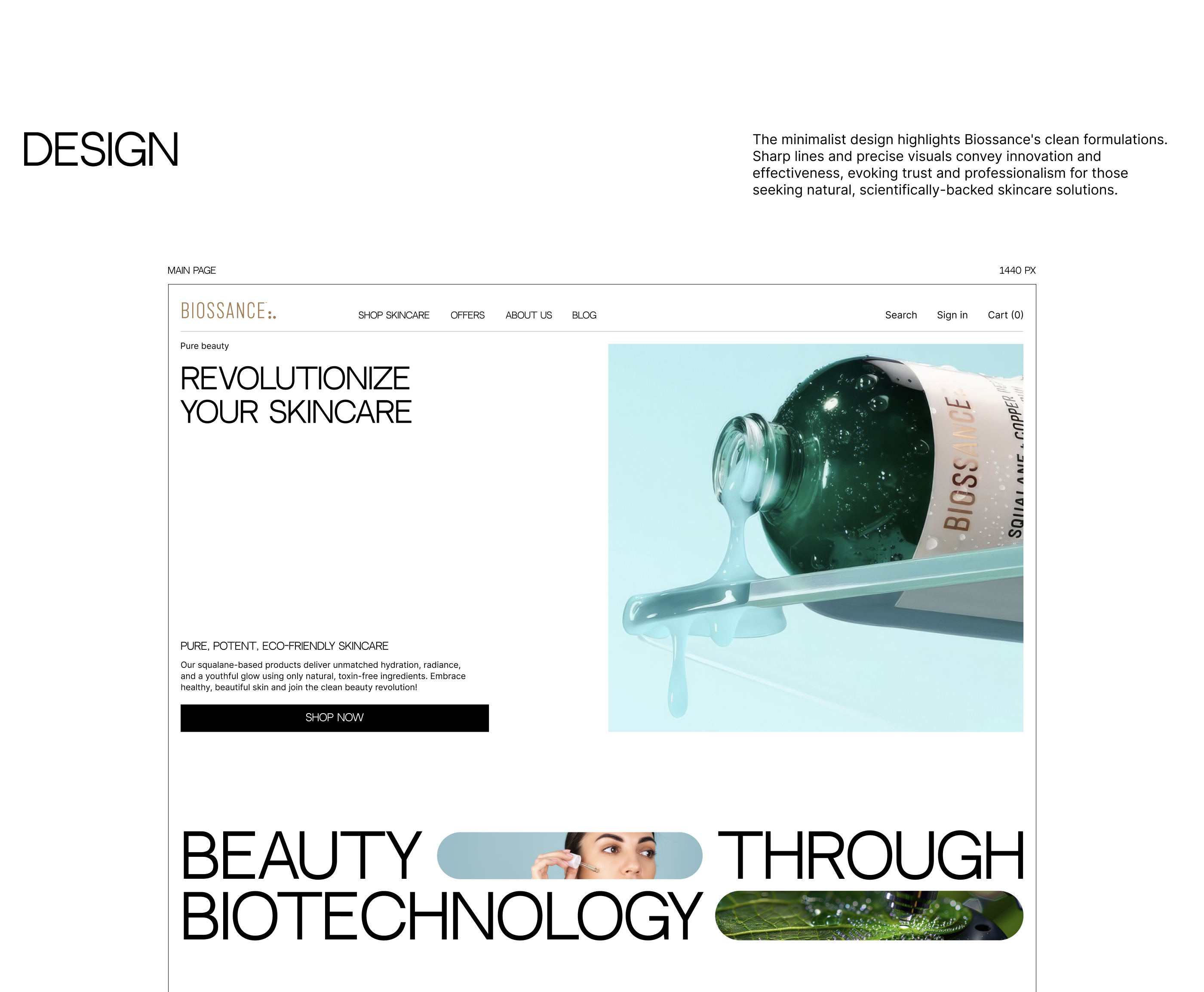 Biossance | Cosmetic store — Изображение №4 — Интерфейсы на Dprofile