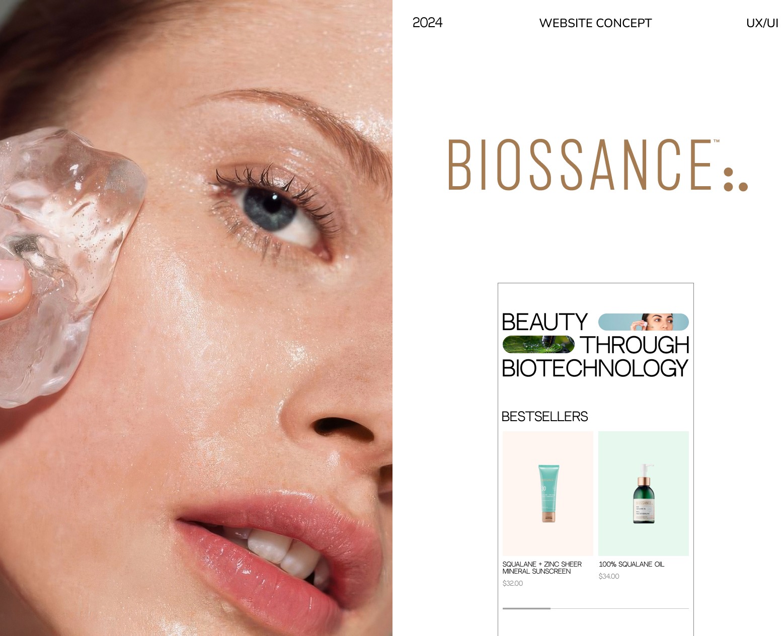 Biossance | Cosmetic store — Интерфейсы на Dprofile