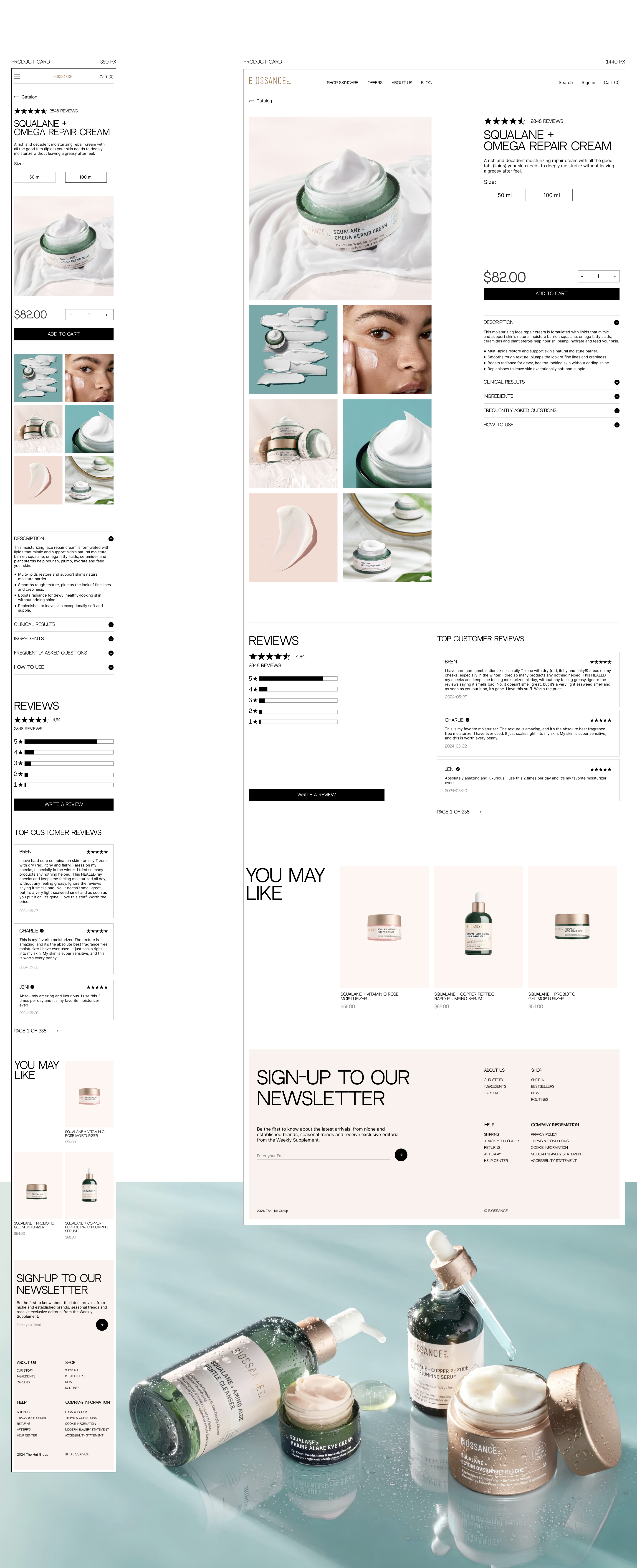 Biossance | Cosmetic store — Изображение №11 — Интерфейсы на Dprofile