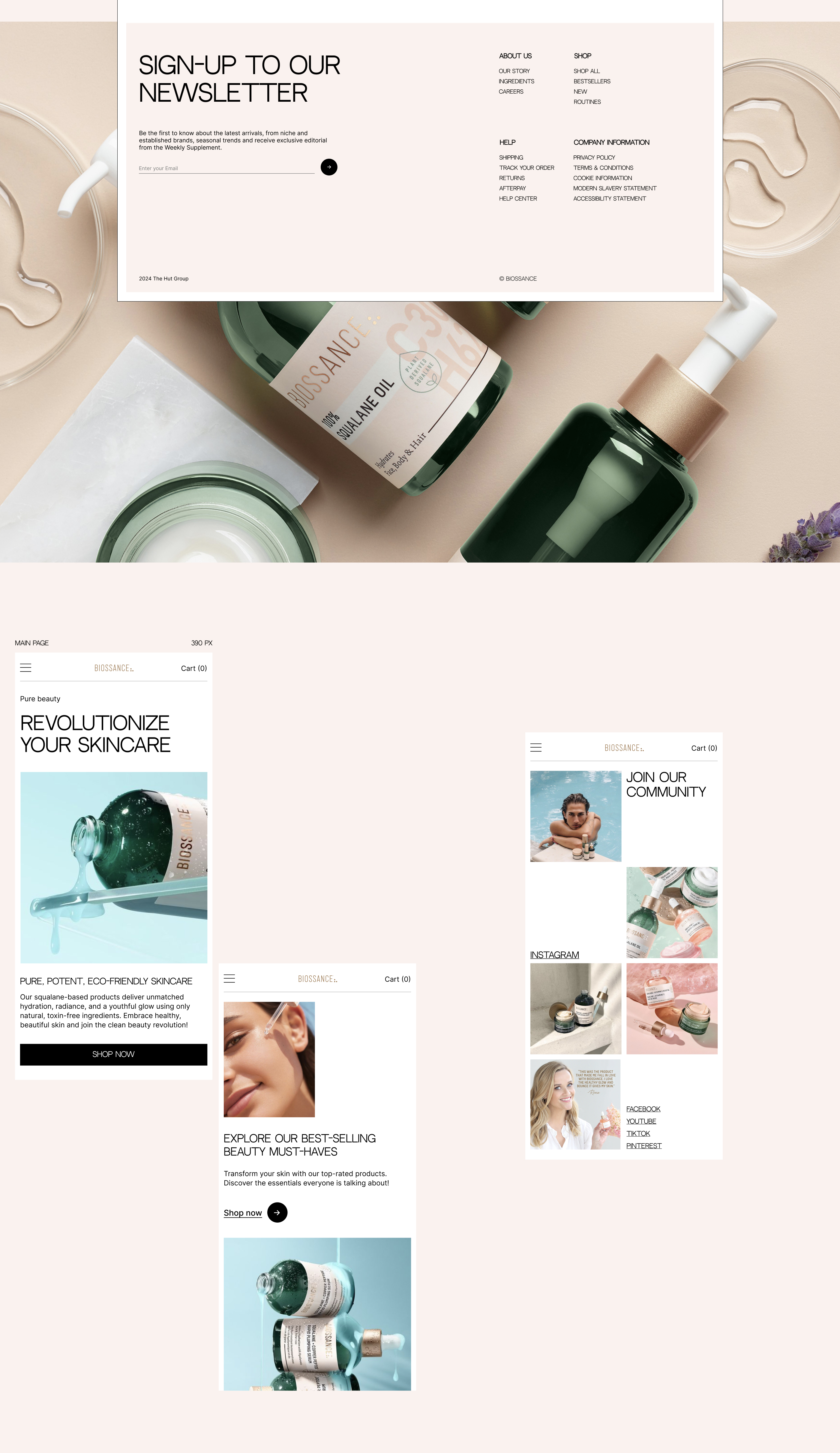 Biossance | Cosmetic store — Изображение №7 — Интерфейсы на Dprofile
