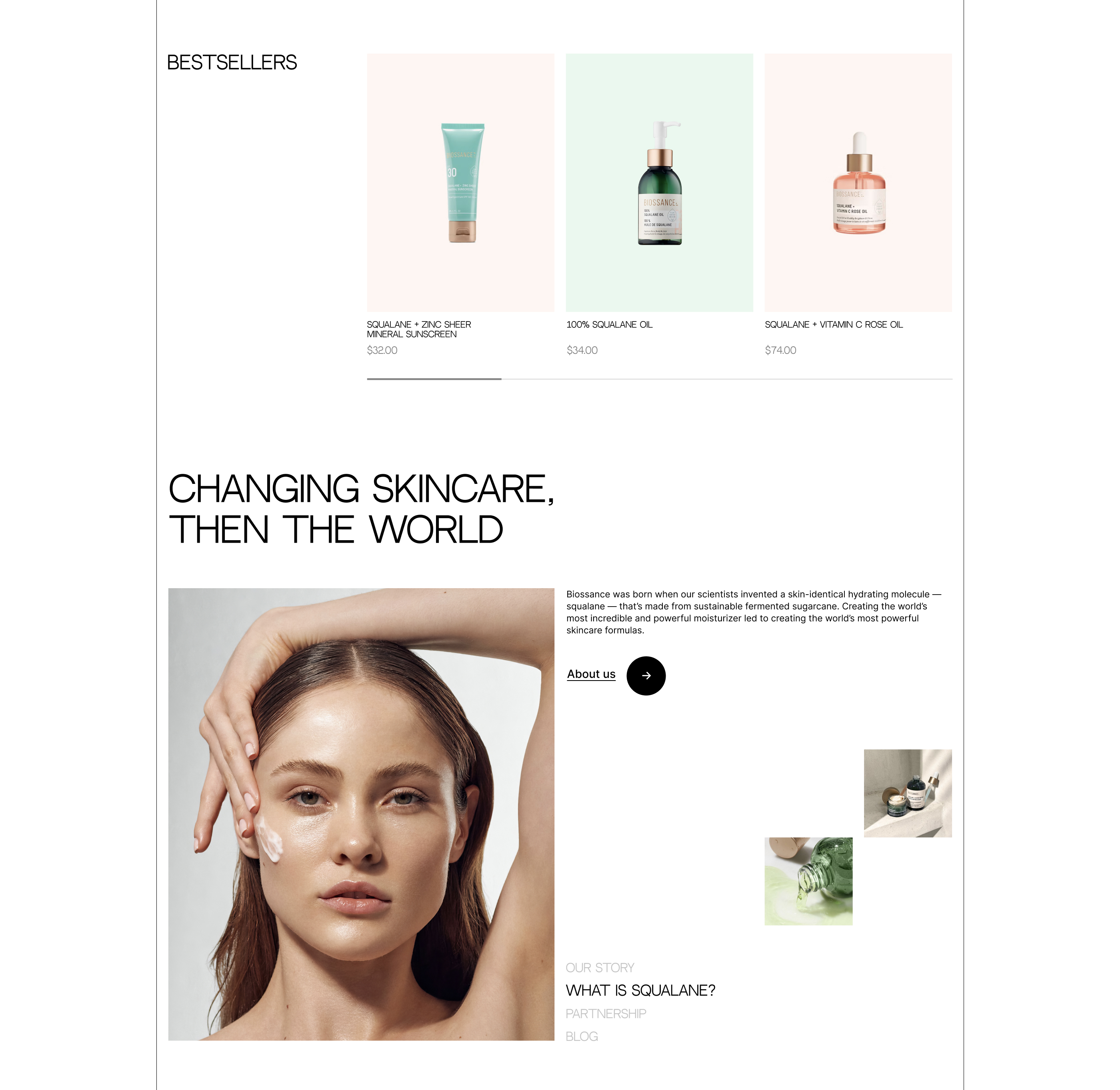 Biossance | Cosmetic store — Изображение №5 — Интерфейсы на Dprofile