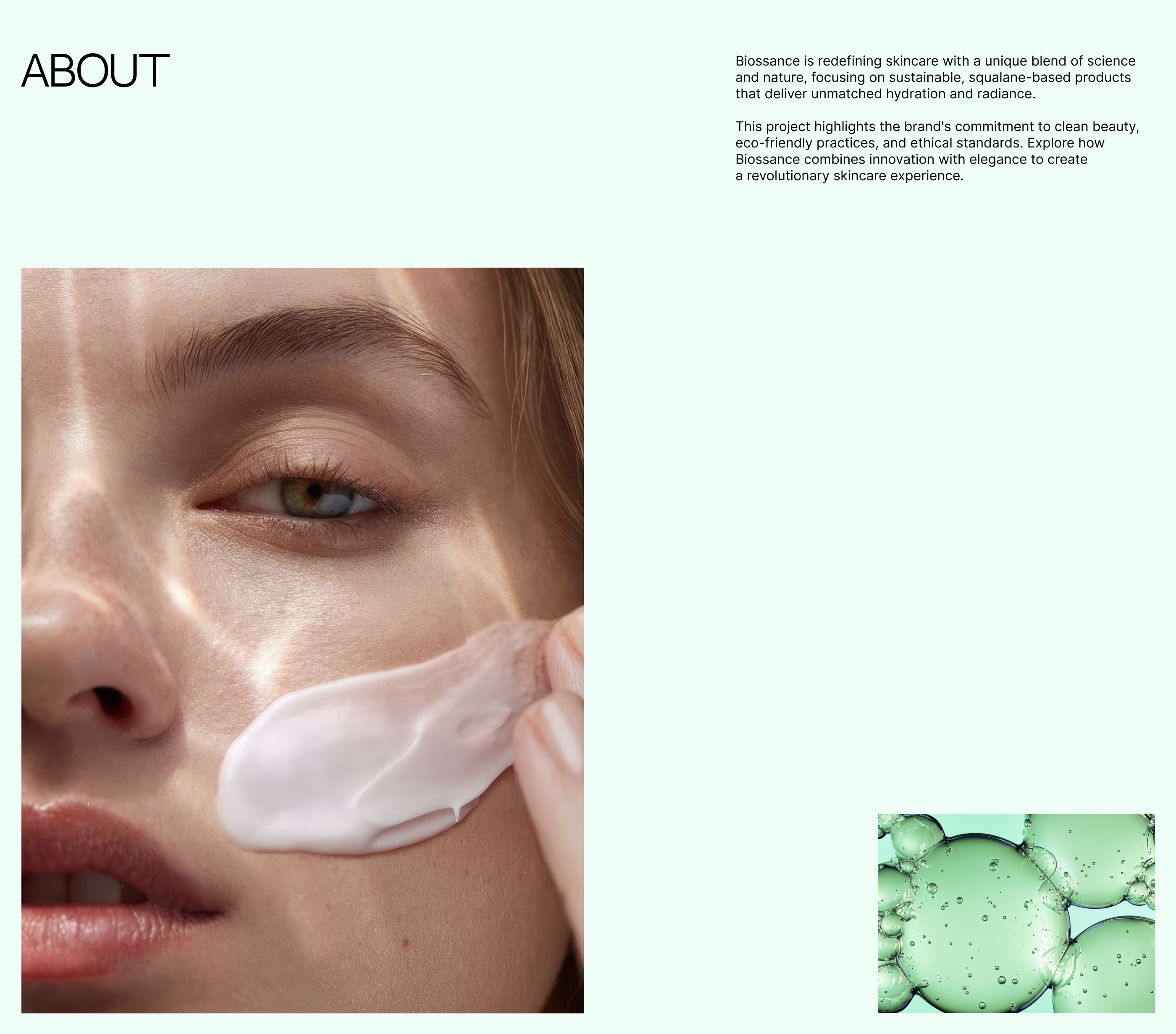 Biossance | Cosmetic store — Изображение №2 — Интерфейсы на Dprofile