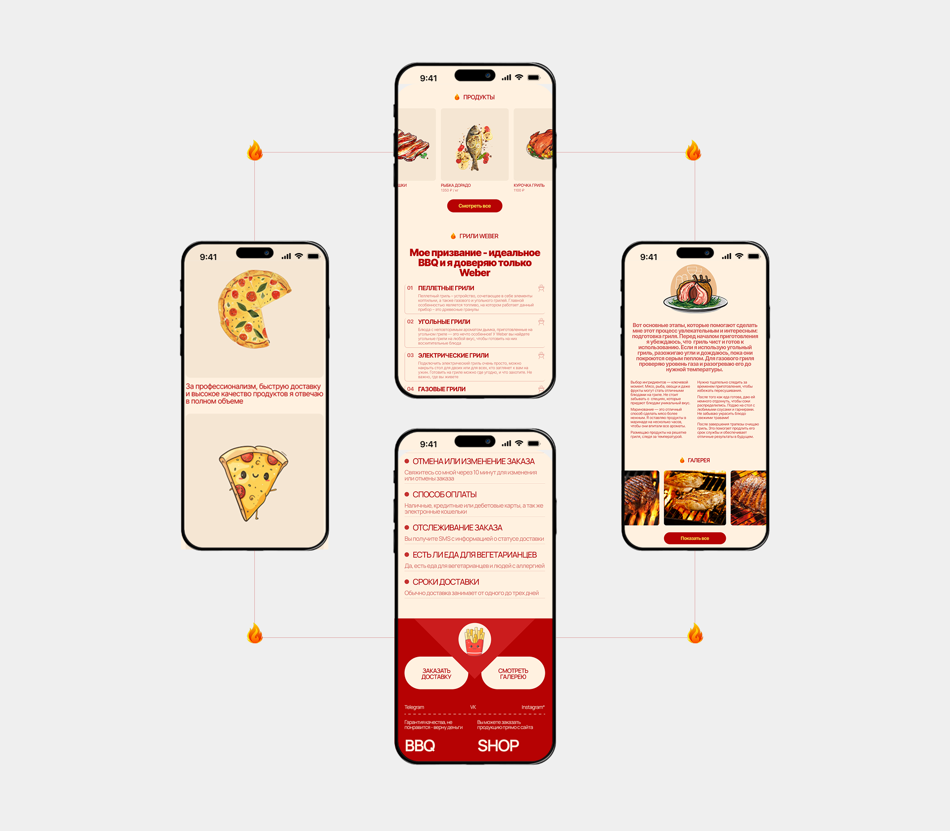 BBQ | COMMERCIAL PROJECT — Изображение №5 — Интерфейсы, Брендинг на Dprofile