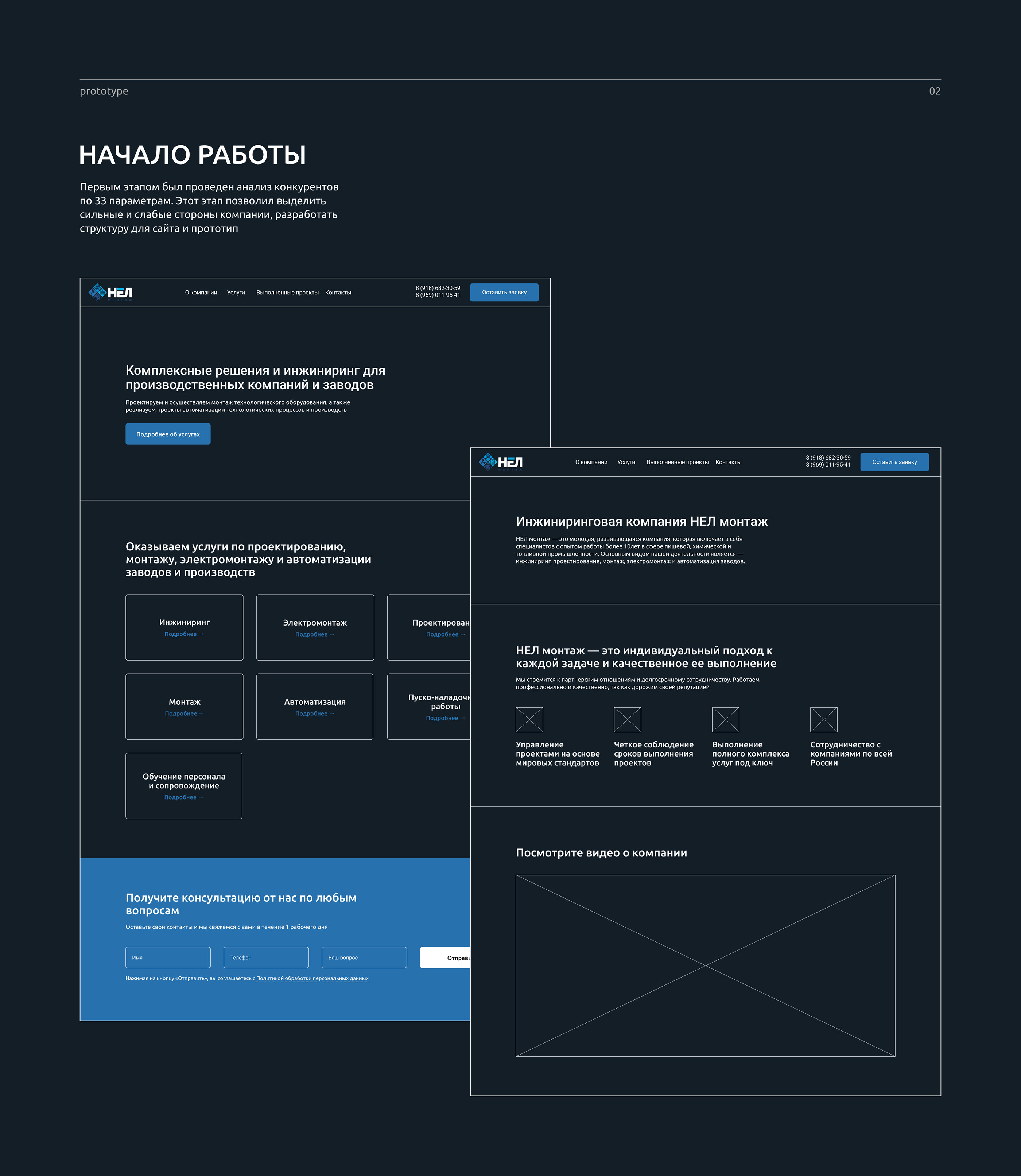 Engineering company | Design and development | Website — Изображение №3 — Интерфейсы, Маркетинг на Dprofile