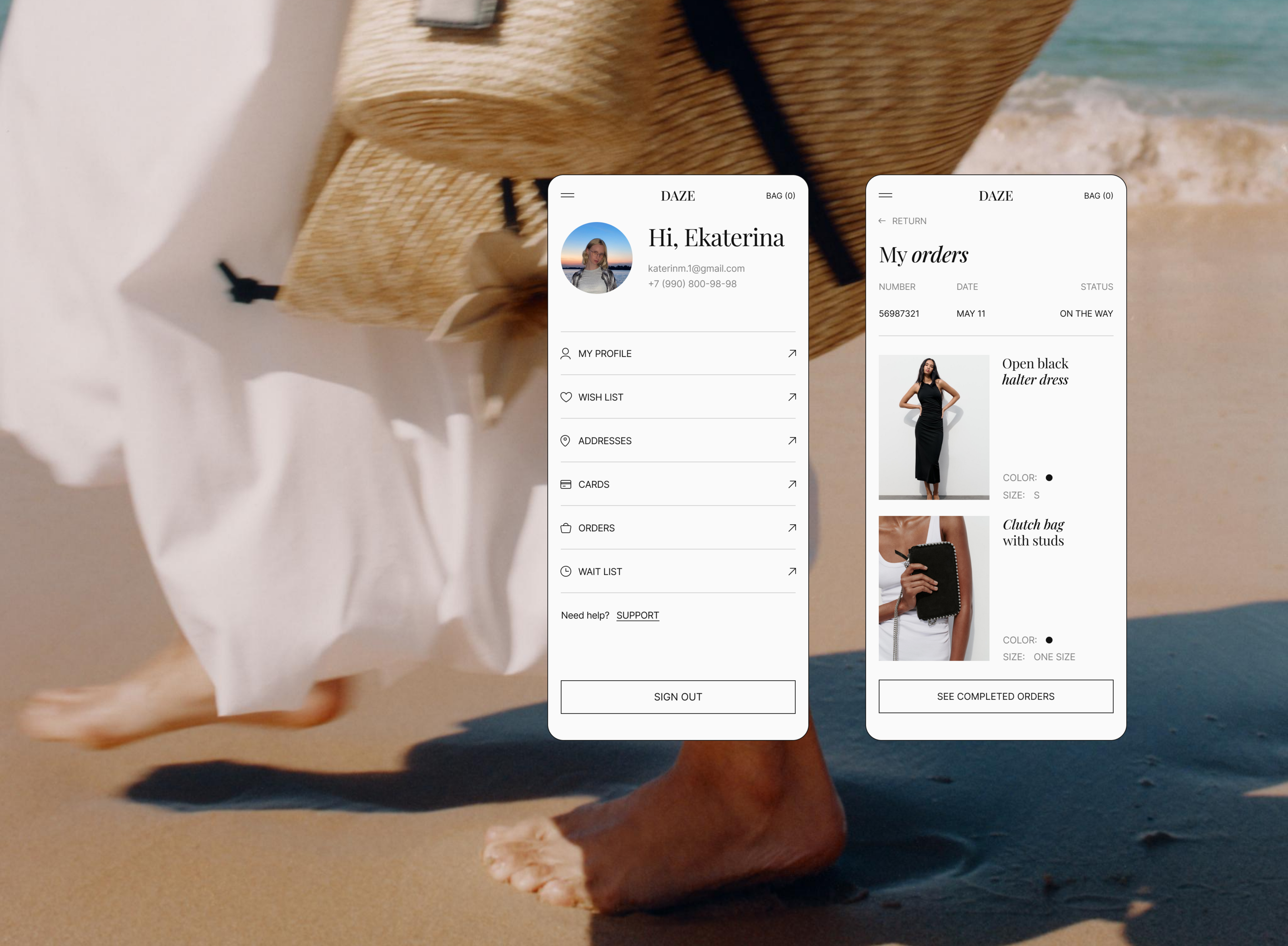 DAZE — fashion online store concept — Изображение №18 — Интерфейсы на Dprofile