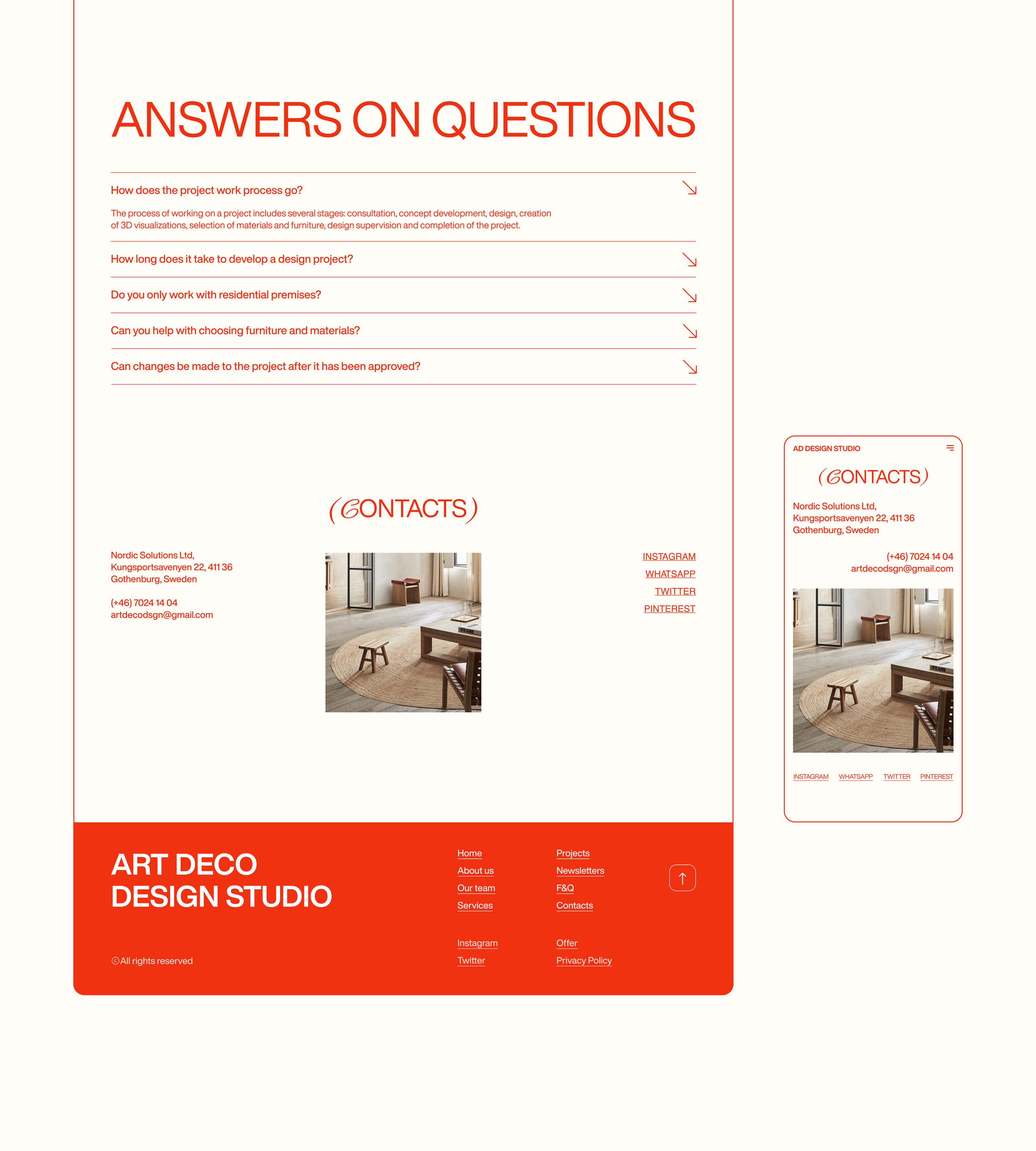 Art Deco | Interior Design Studio — Изображение №9 — Интерфейсы на Dprofile